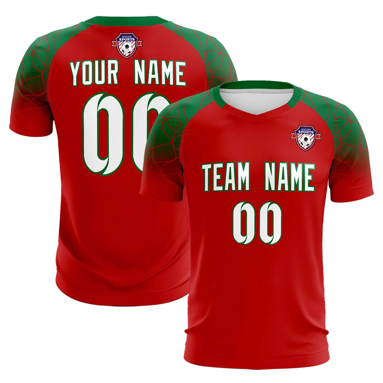 Custom Red Classic Soccer Training Sets Jersey For Adults/Kids