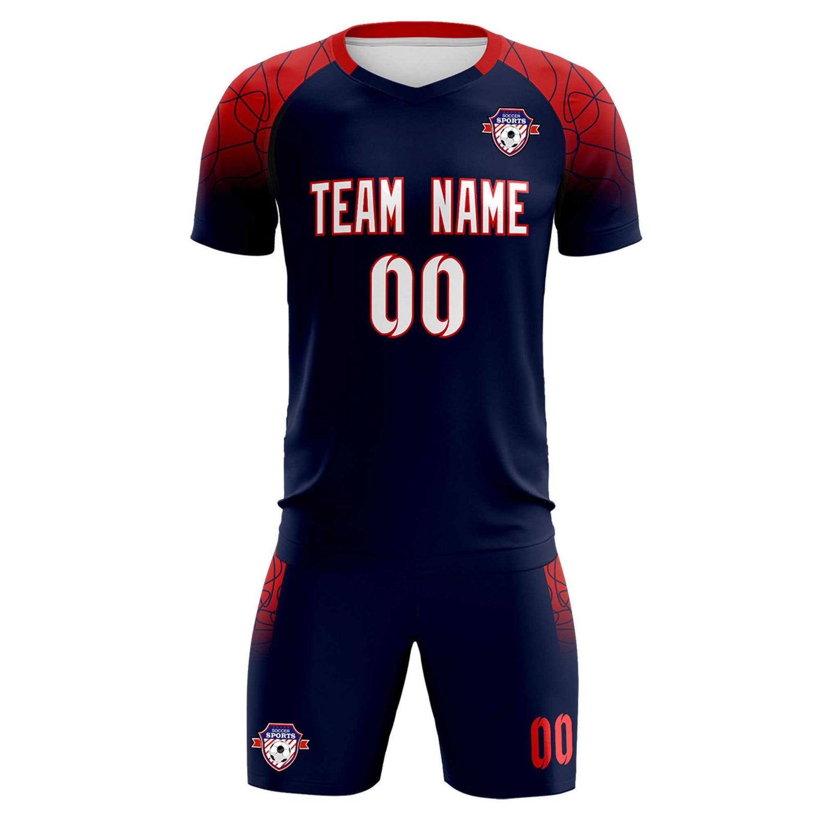 Custom Navy Classic Soccer Training Sets Jersey For Adults/Kids