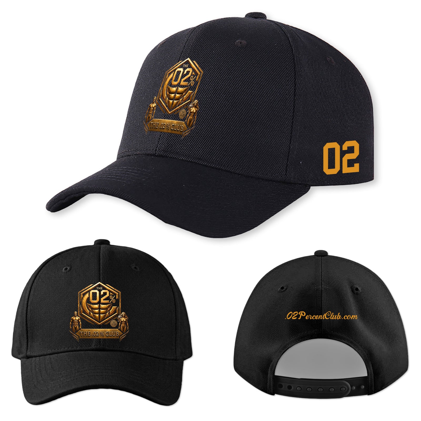 02 Percent Club Black Cap