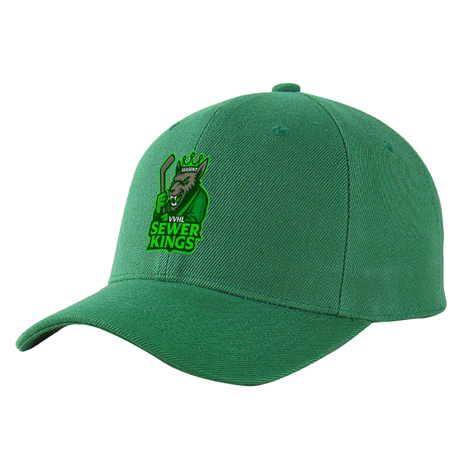 VVHL Green S9-Sewer-Kings 3D Puff Embroidery Flat Embroidery Baseball Cap