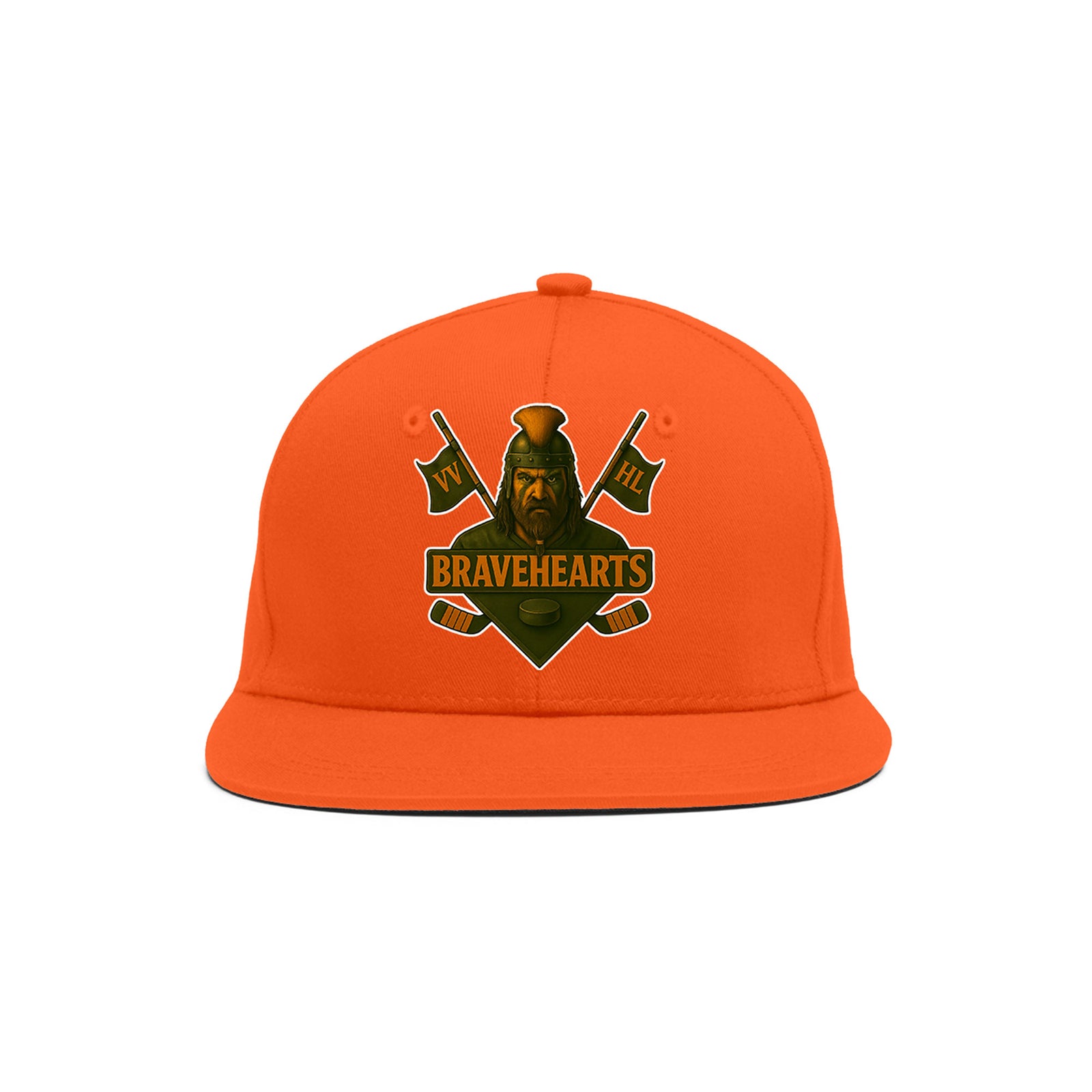 VVHL Orange S7-Bravehearts 3D Puff Embroidery Flat Embroidery Baseball Cap