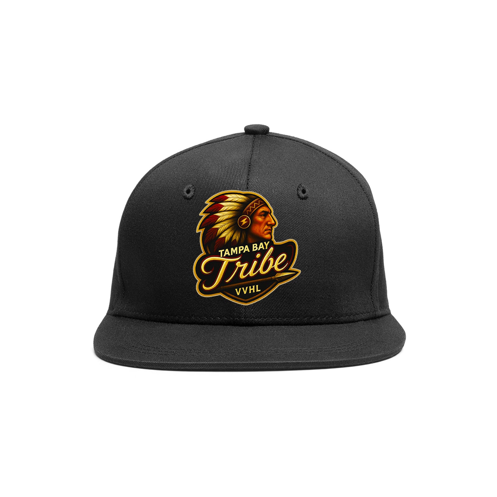 VVHL Black S7-Tampa-bay-tribe-1 3D Puff Embroidery Flat Embroidery Baseball Cap