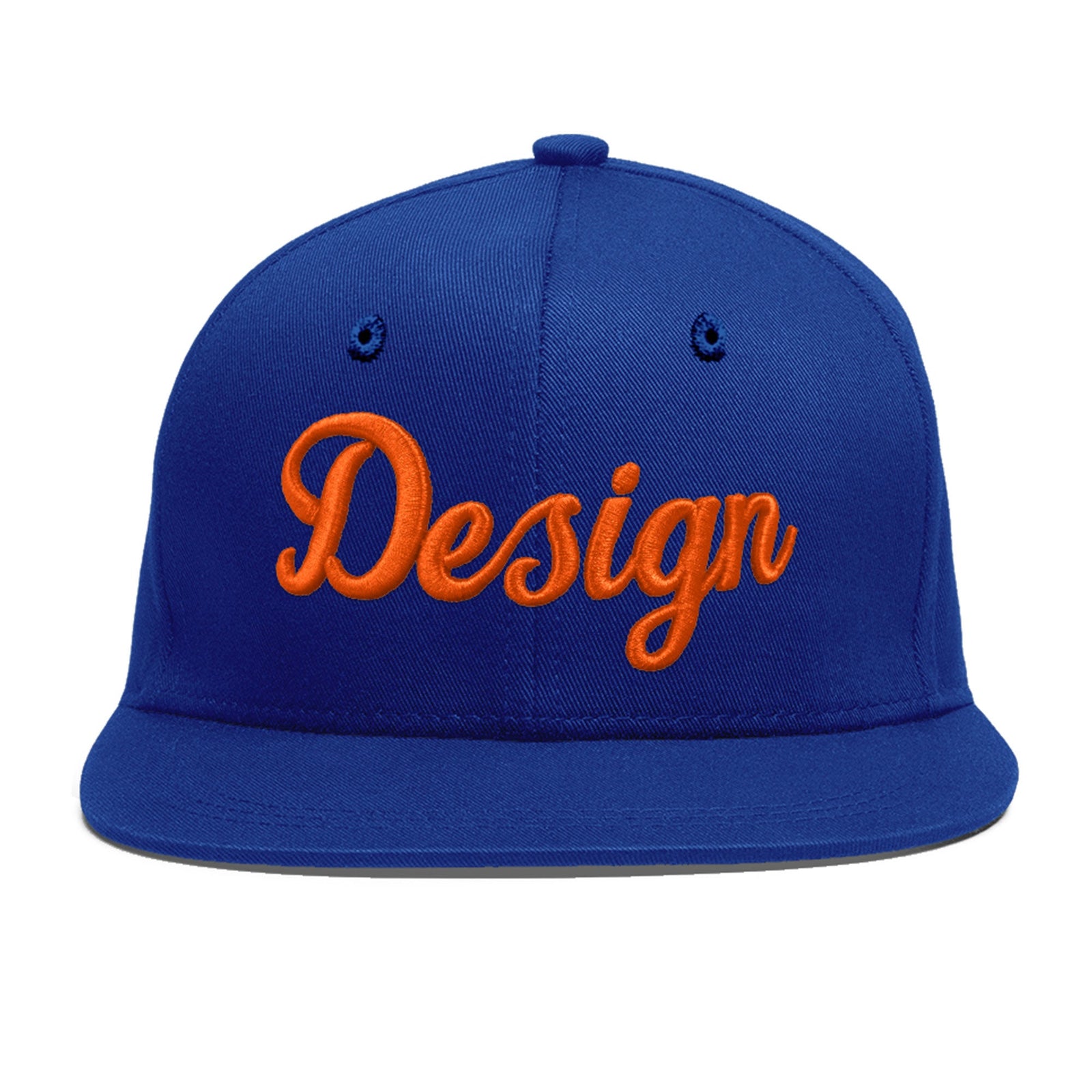 Custom Royal 3D Puff Embroidery Flat Embroidery Casual Sport Baseball Cap