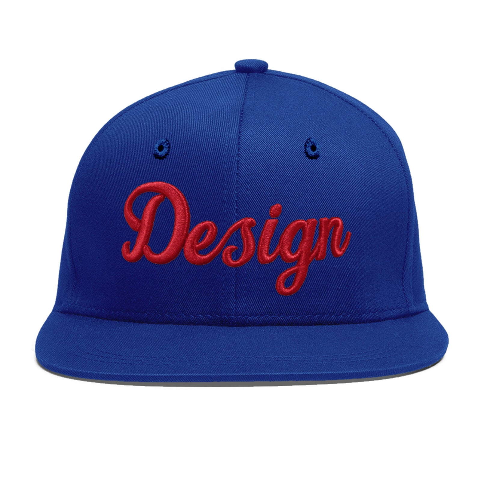 Custom Royal 3D Puff Embroidery Flat Embroidery Casual Sport Baseball Cap
