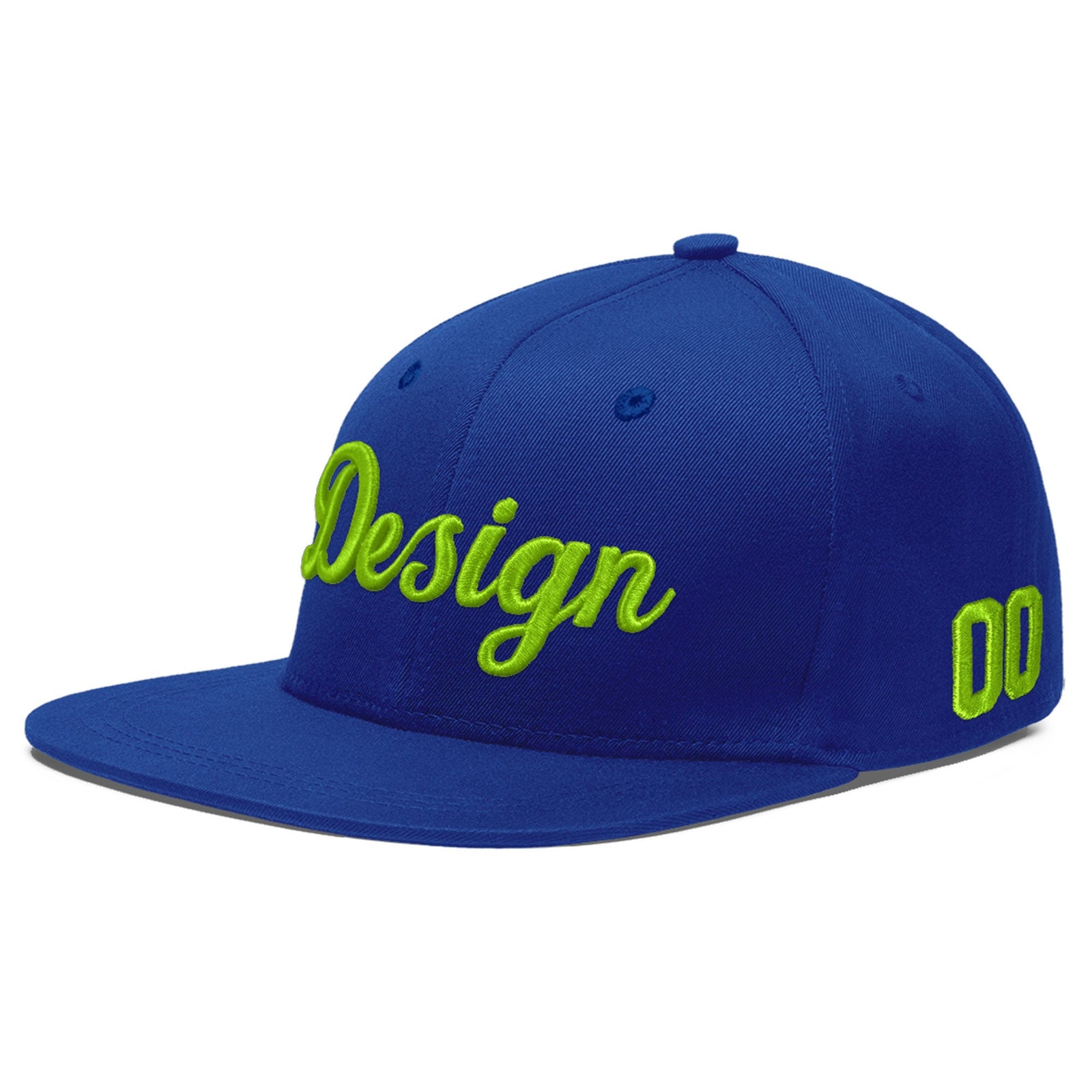 Custom Royal 3D Puff Embroidery Flat Embroidery Casual Sport Baseball Cap