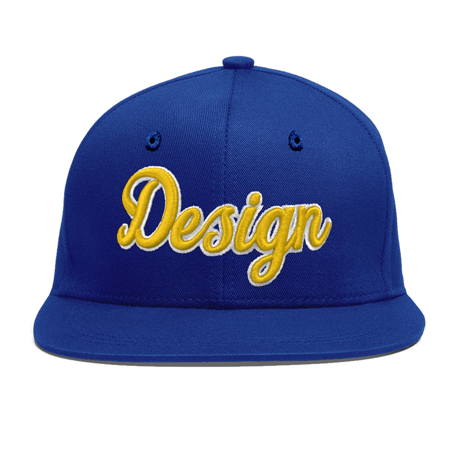 Custom Royal 3D Puff Embroidery Flat Embroidery Casual Sport Baseball Cap