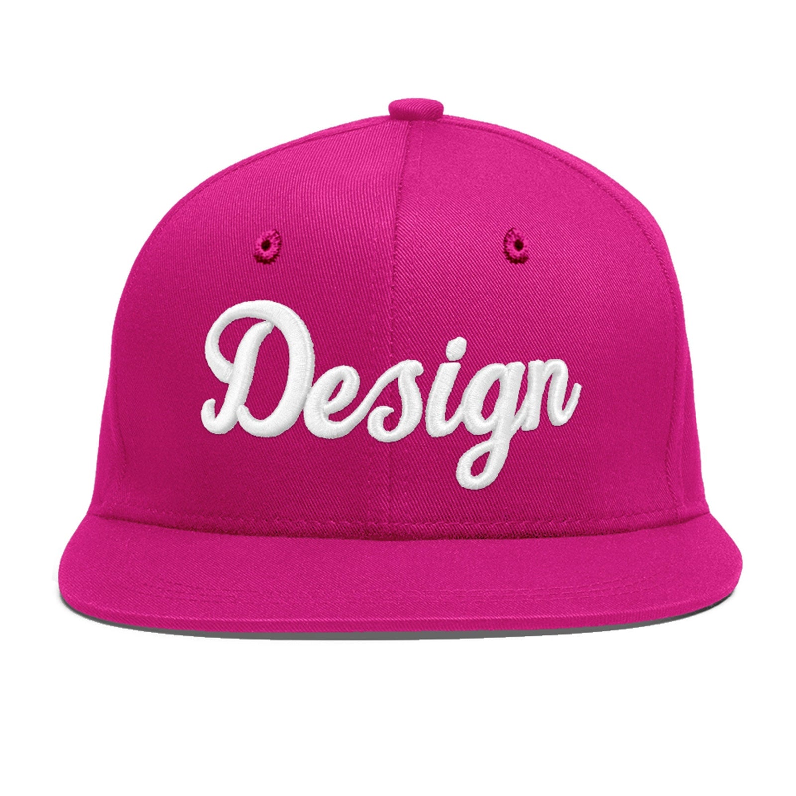 Custom Rose Red 3D Puff Embroidery Flat Embroidery Casual Sport Baseball Cap