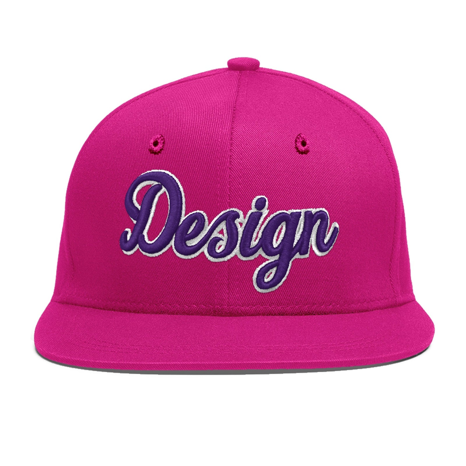 Custom Rose Red 3D Puff Embroidery Flat Embroidery Casual Sport Baseball Cap