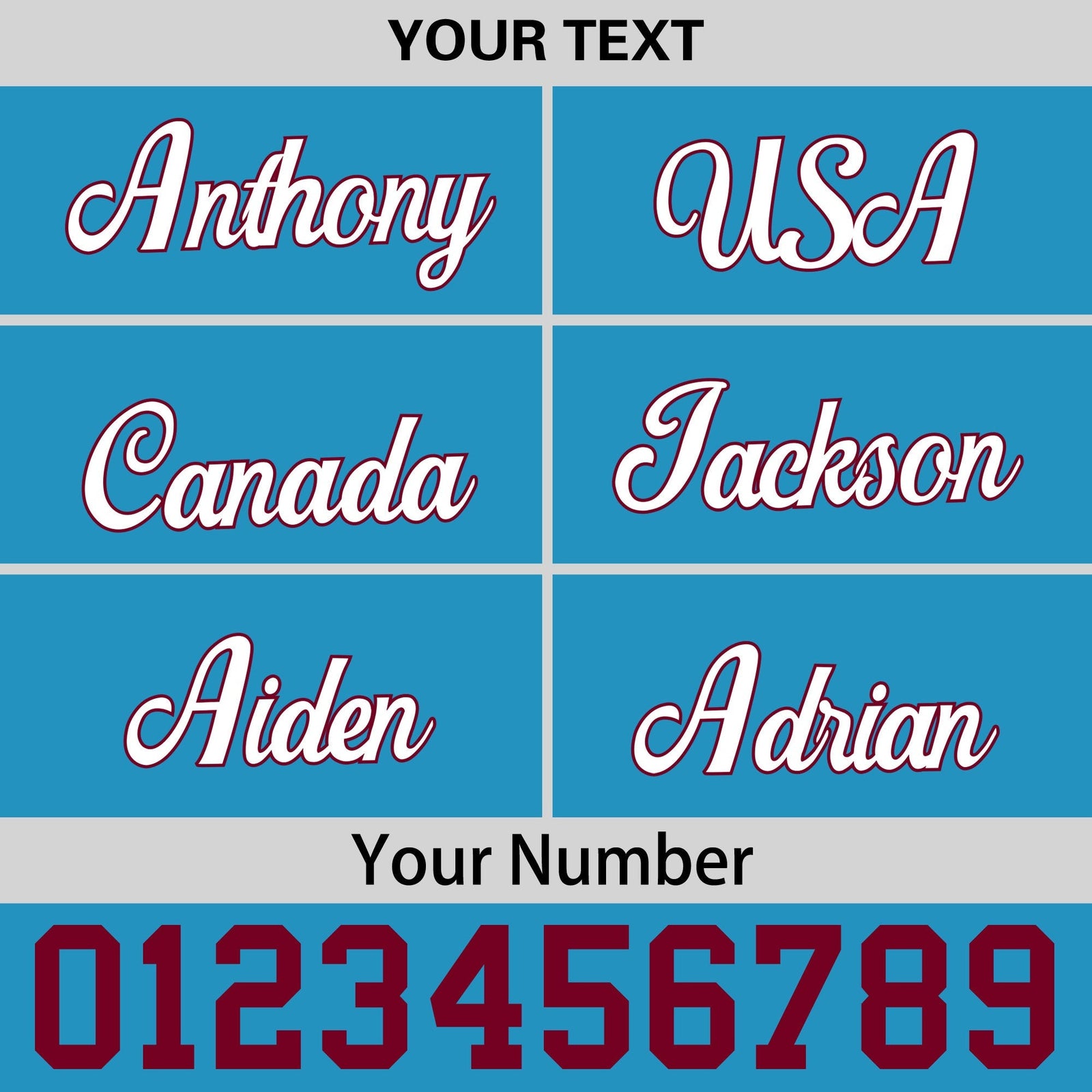 Custom Light Blue 3D Puff Embroidery Flat Embroidery Casual Sport Baseball Cap