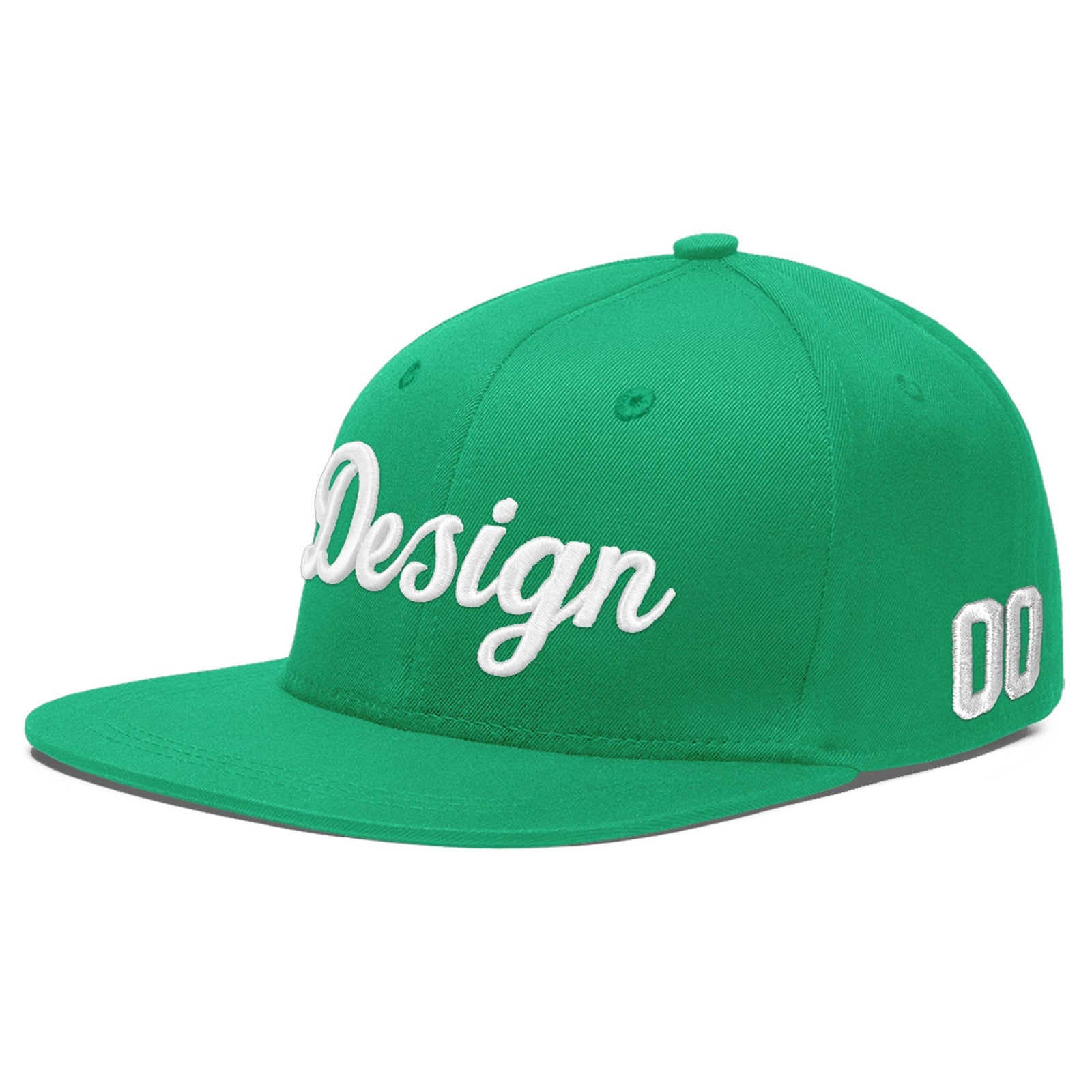 Custom Aqua 3D Puff Embroidery Flat Embroidery Casual Sport Baseball Cap