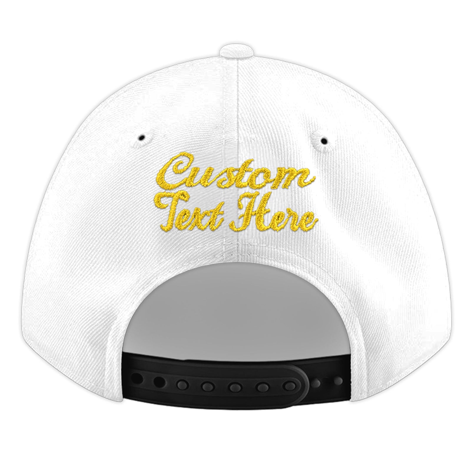 Custom White 3D Puff Embroidery Flat Embroidery Casual Sport Baseball Cap