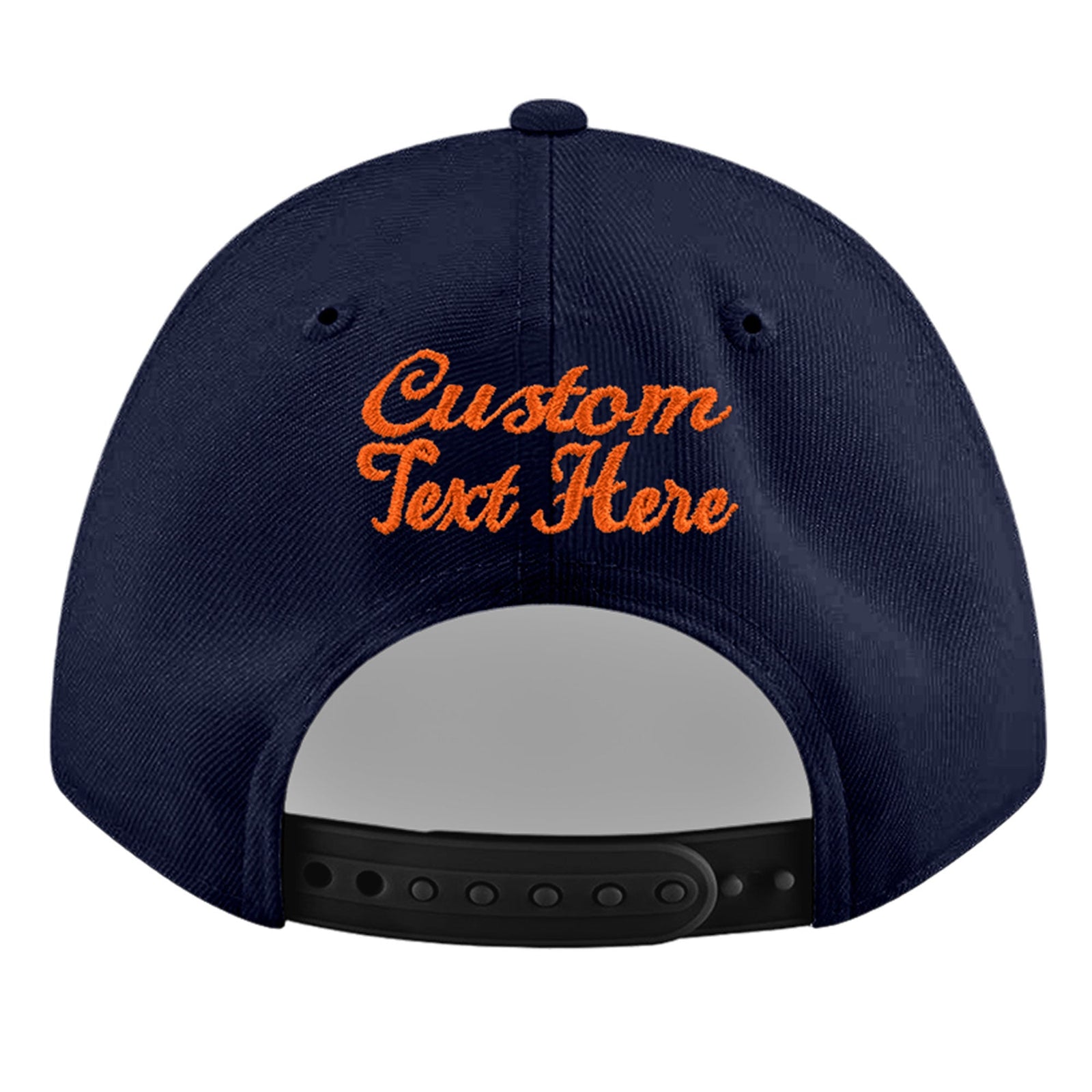 Custom Navy 3D Puff Embroidery Flat Embroidery Casual Sport Baseball Cap