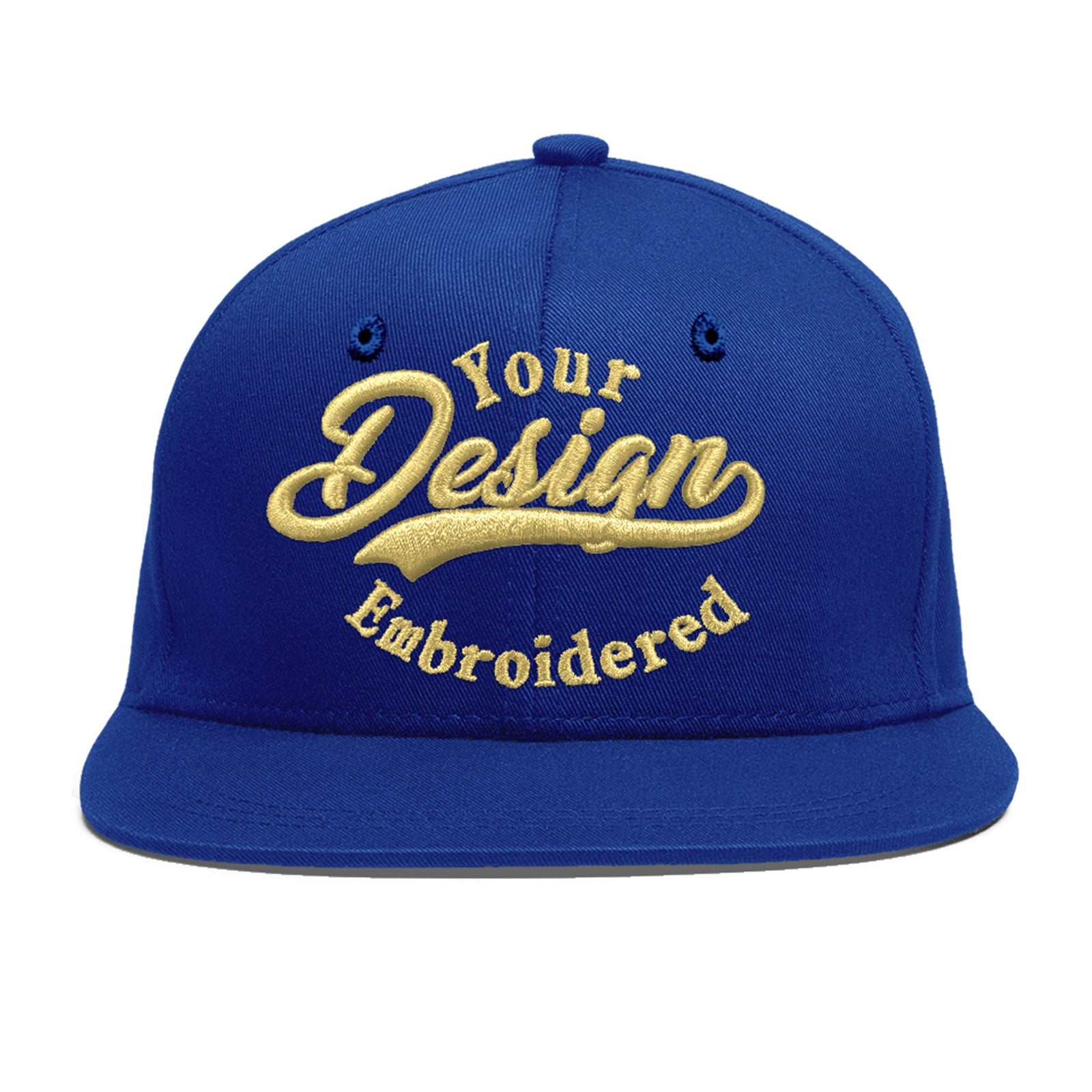 Custom Royal 3D Puff Embroidery Flat Embroidery Casual Sport Baseball Cap