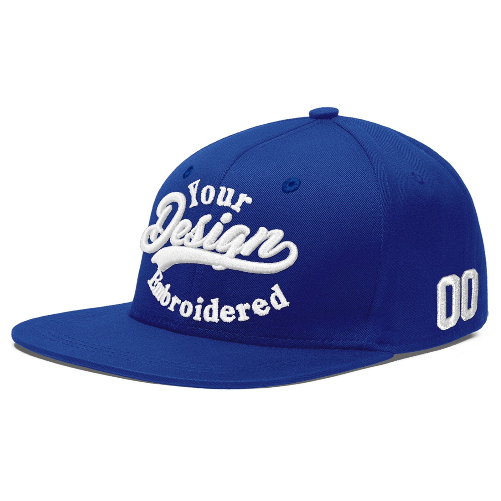Custom Royal 3D Puff Embroidery Flat Embroidery Casual Sport Baseball Cap
