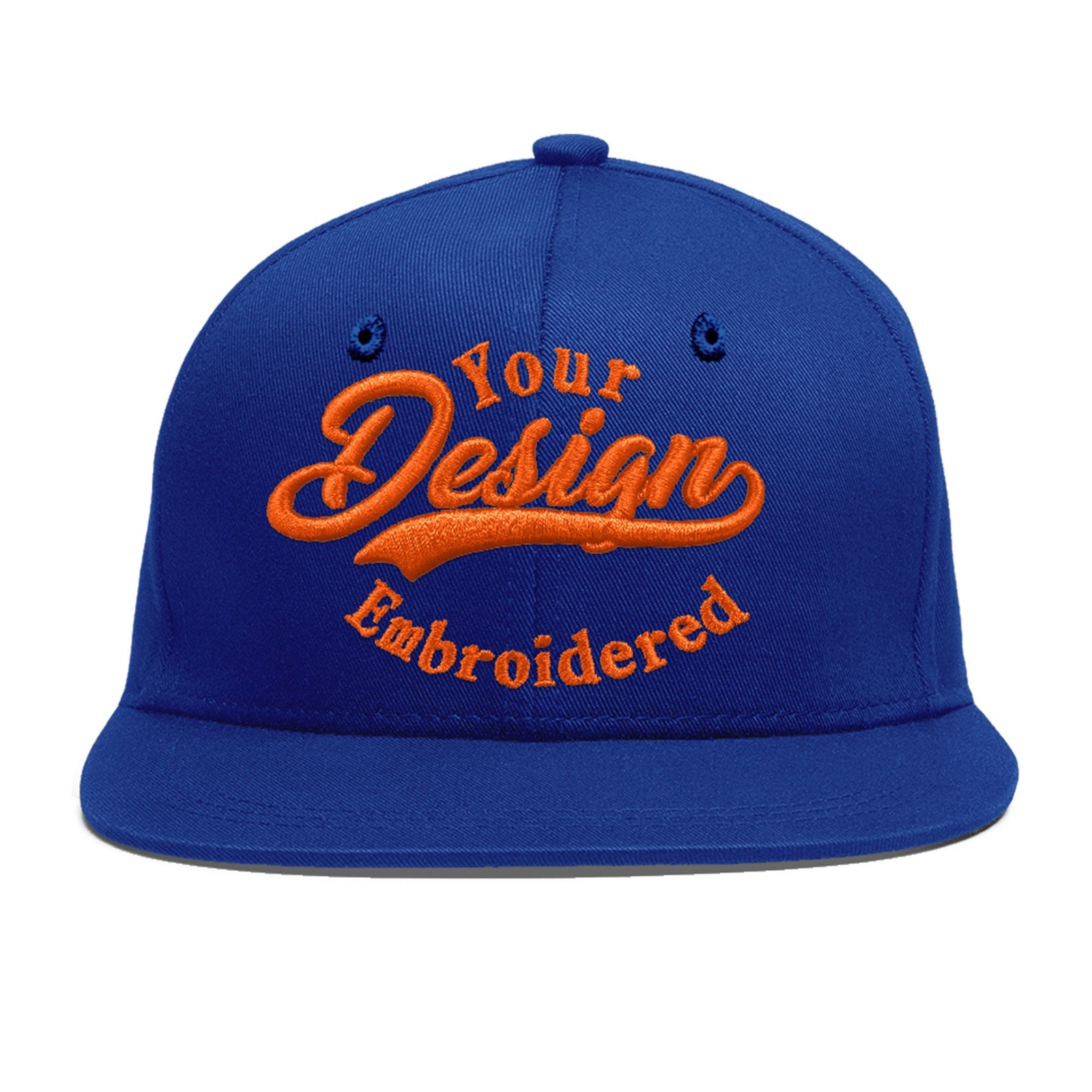 Custom Royal 3D Puff Embroidery Flat Embroidery Casual Sport Baseball Cap