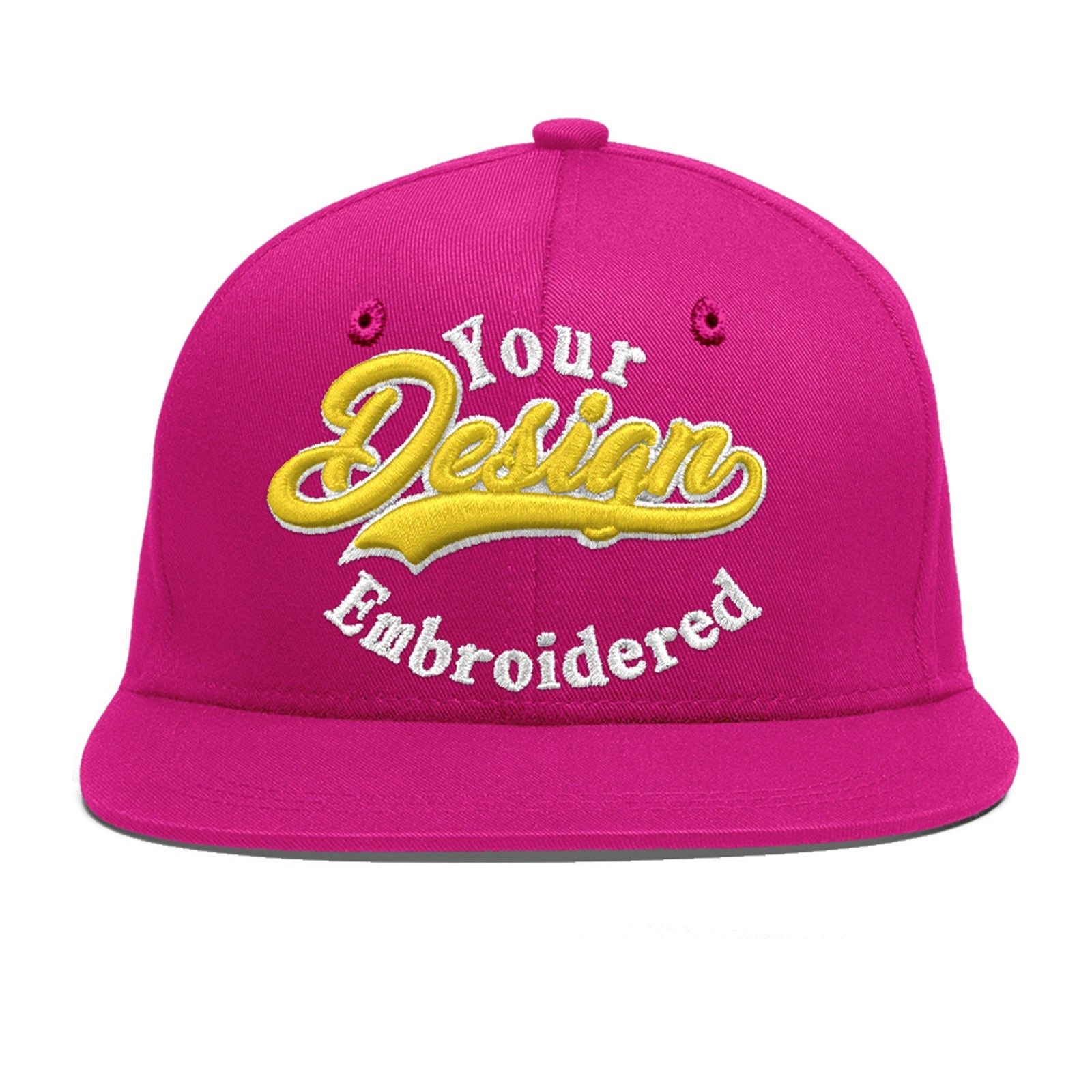 Custom Rose Red 3D Puff Embroidery Flat Embroidery Casual Sport Baseball Cap