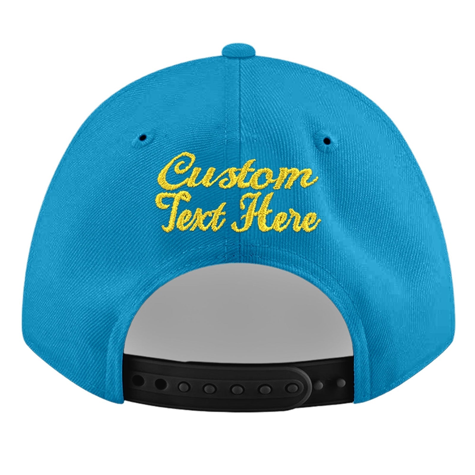 Custom Light Blue 3D Puff Embroidery Flat Embroidery Casual Sport Baseball Cap