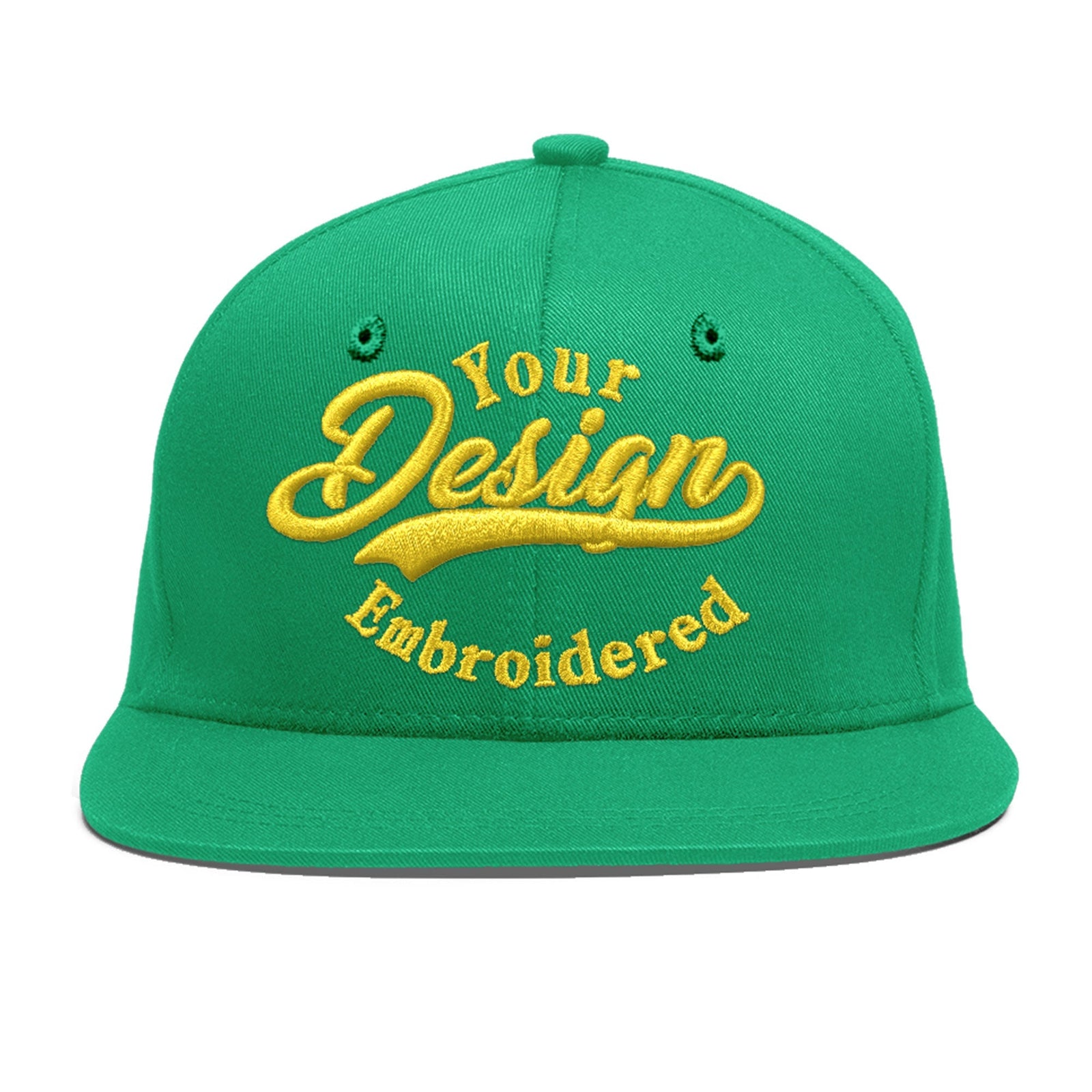 Custom Aqua 3D Puff Embroidery Flat Embroidery Casual Sport Baseball Cap