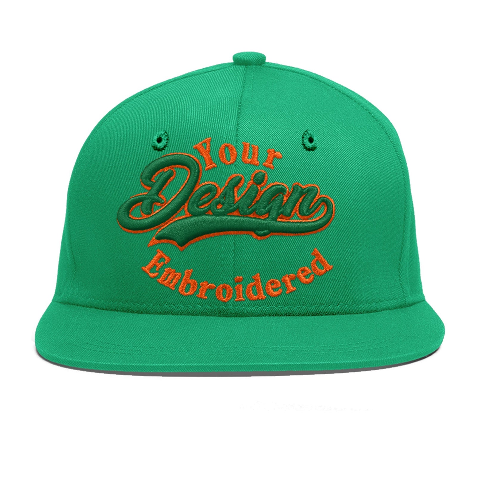 Custom Aqua 3D Puff Embroidery Flat Embroidery Casual Sport Baseball Cap