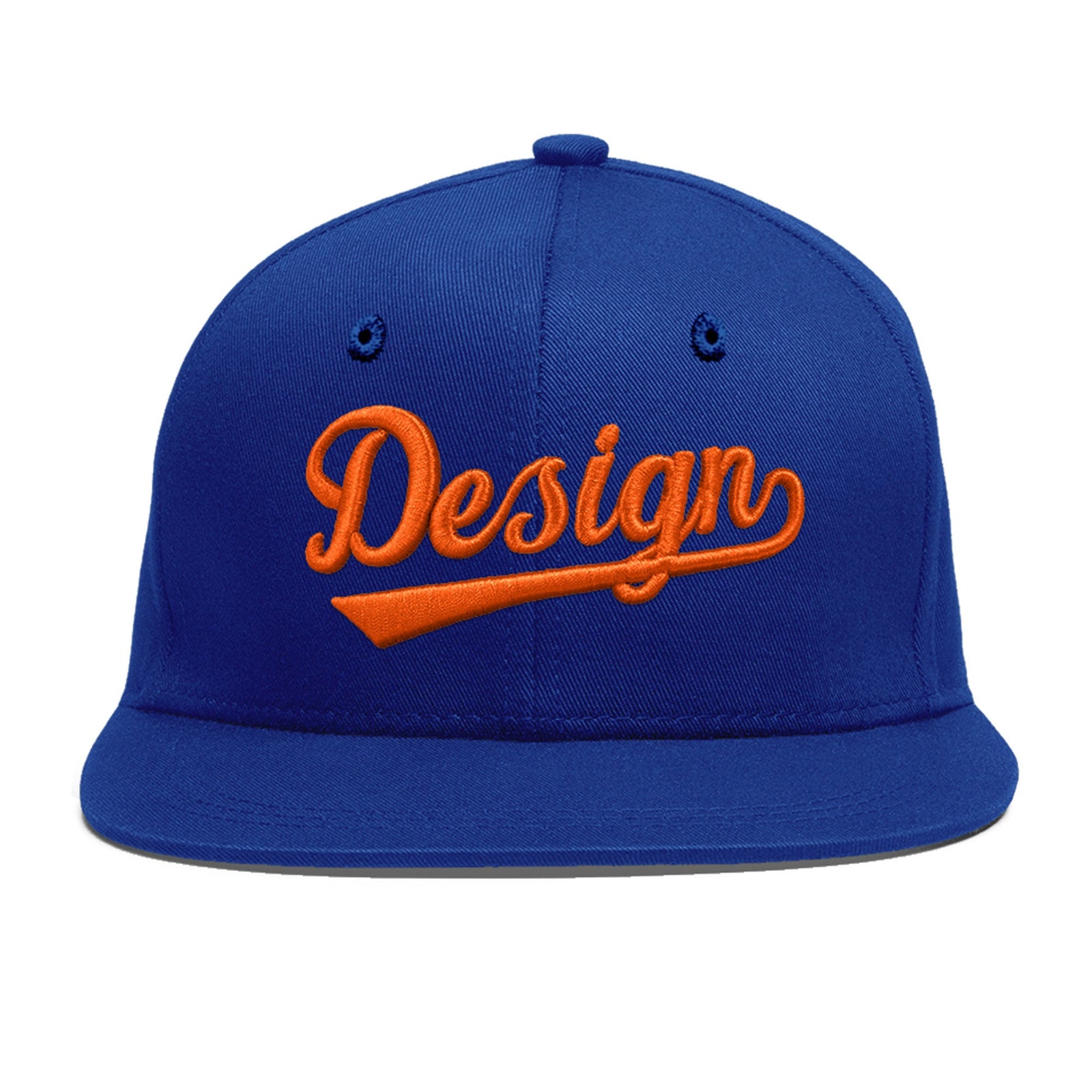 Custom Royal 3D Puff Embroidery Flat Embroidery Casual Sport Baseball Cap