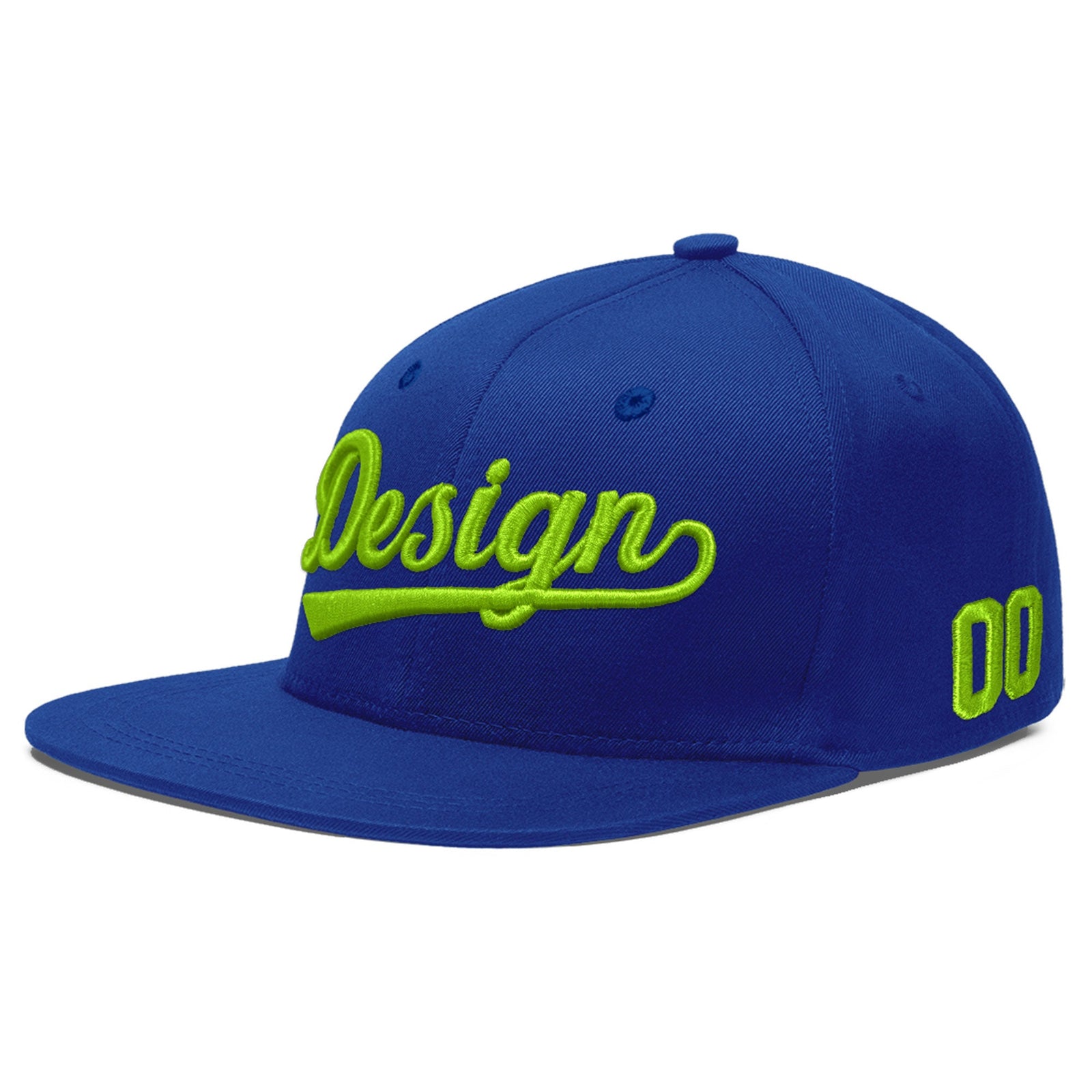 Custom Royal 3D Puff Embroidery Flat Embroidery Casual Sport Baseball Cap