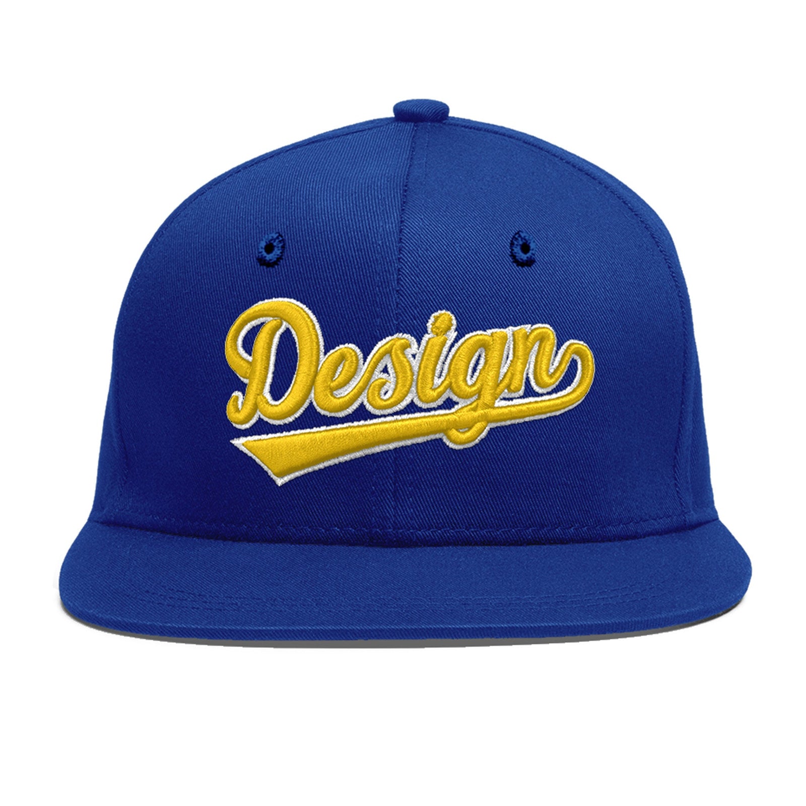 Custom Royal 3D Puff Embroidery Flat Embroidery Casual Sport Baseball Cap