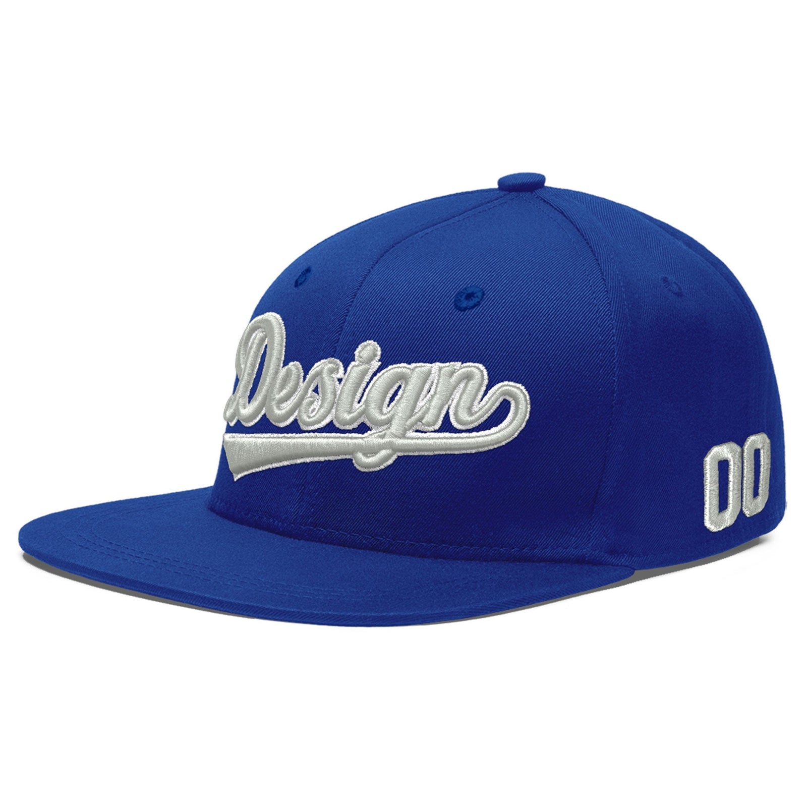 Custom Royal 3D Puff Embroidery Flat Embroidery Casual Sport Baseball Cap