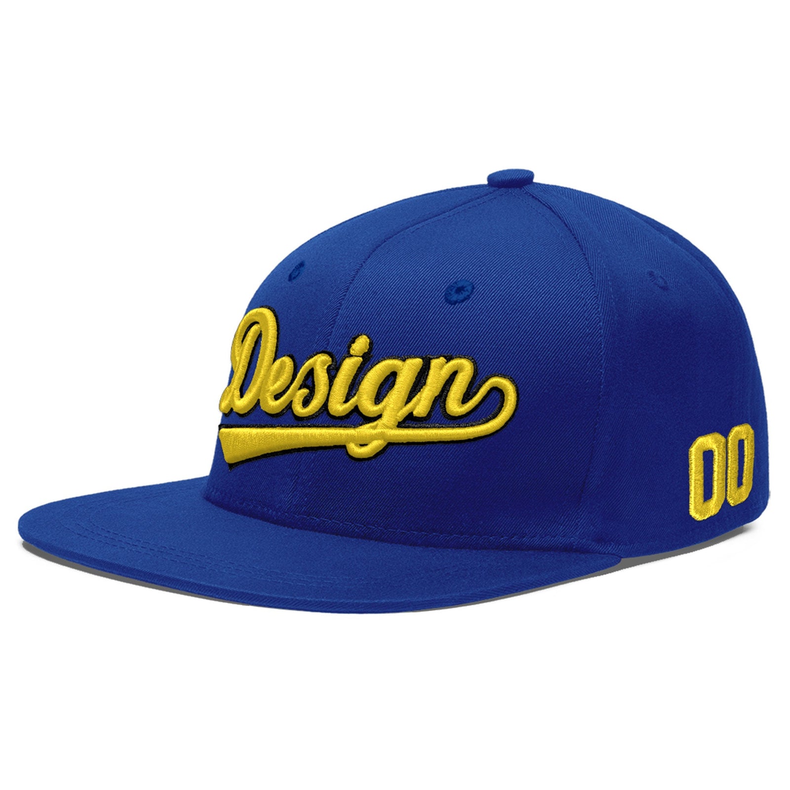 Custom Royal 3D Puff Embroidery Flat Embroidery Casual Sport Baseball Cap
