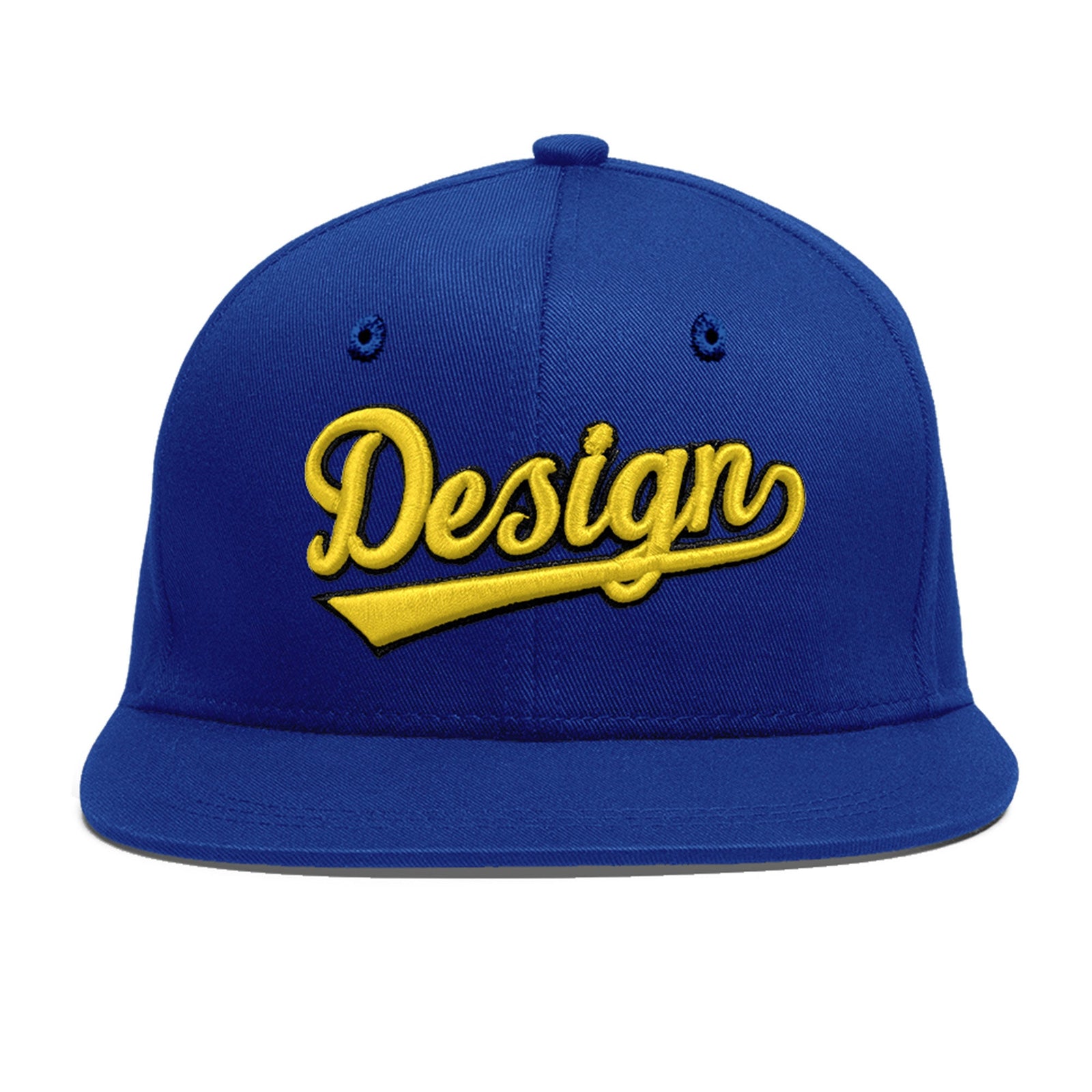 Custom Royal 3D Puff Embroidery Flat Embroidery Casual Sport Baseball Cap