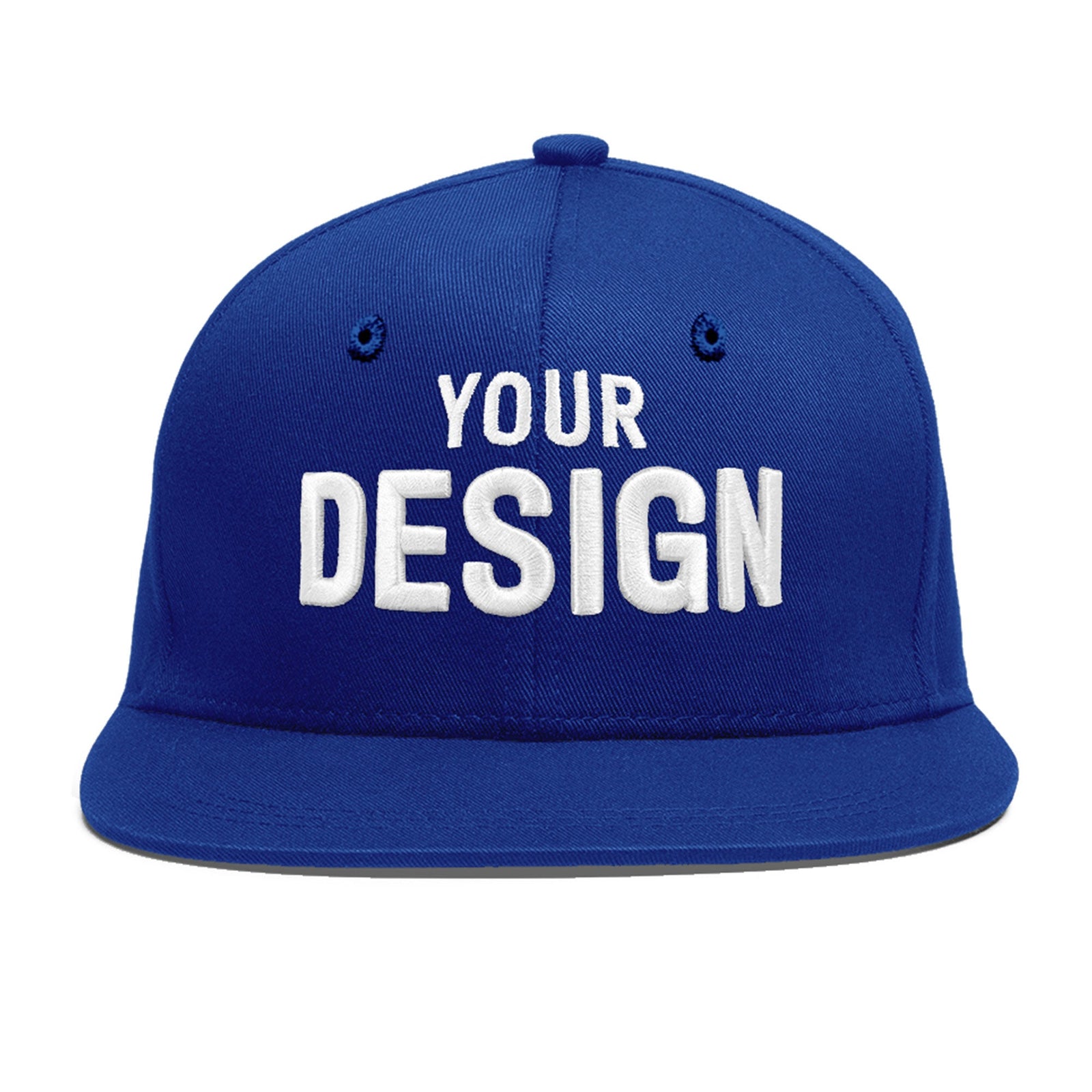 Custom Royal 3D Puff Embroidery Flat Embroidery Casual Sport Baseball Cap