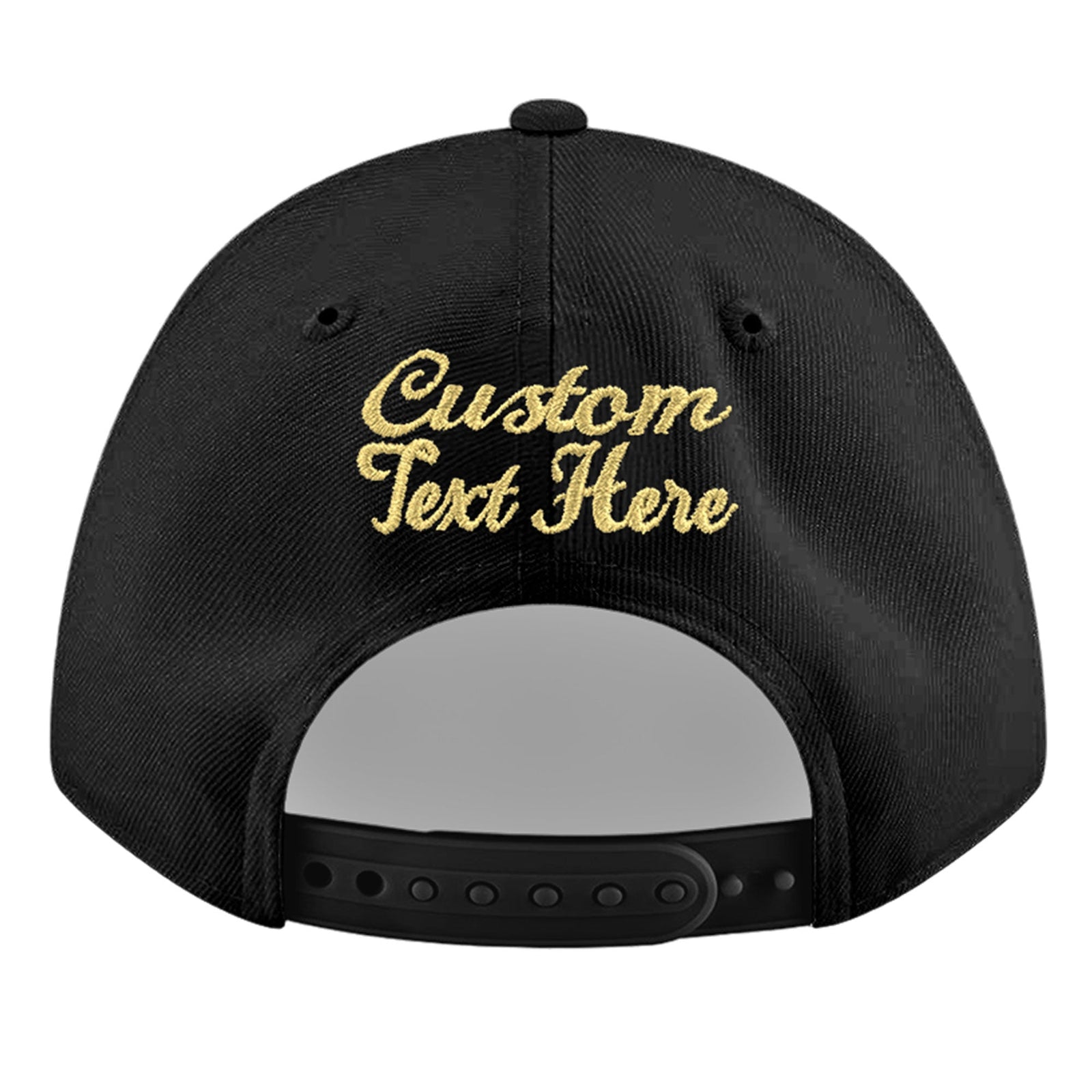 Custom Black 3D Puff Embroidery Flat Embroidery Casual Sport Baseball Cap