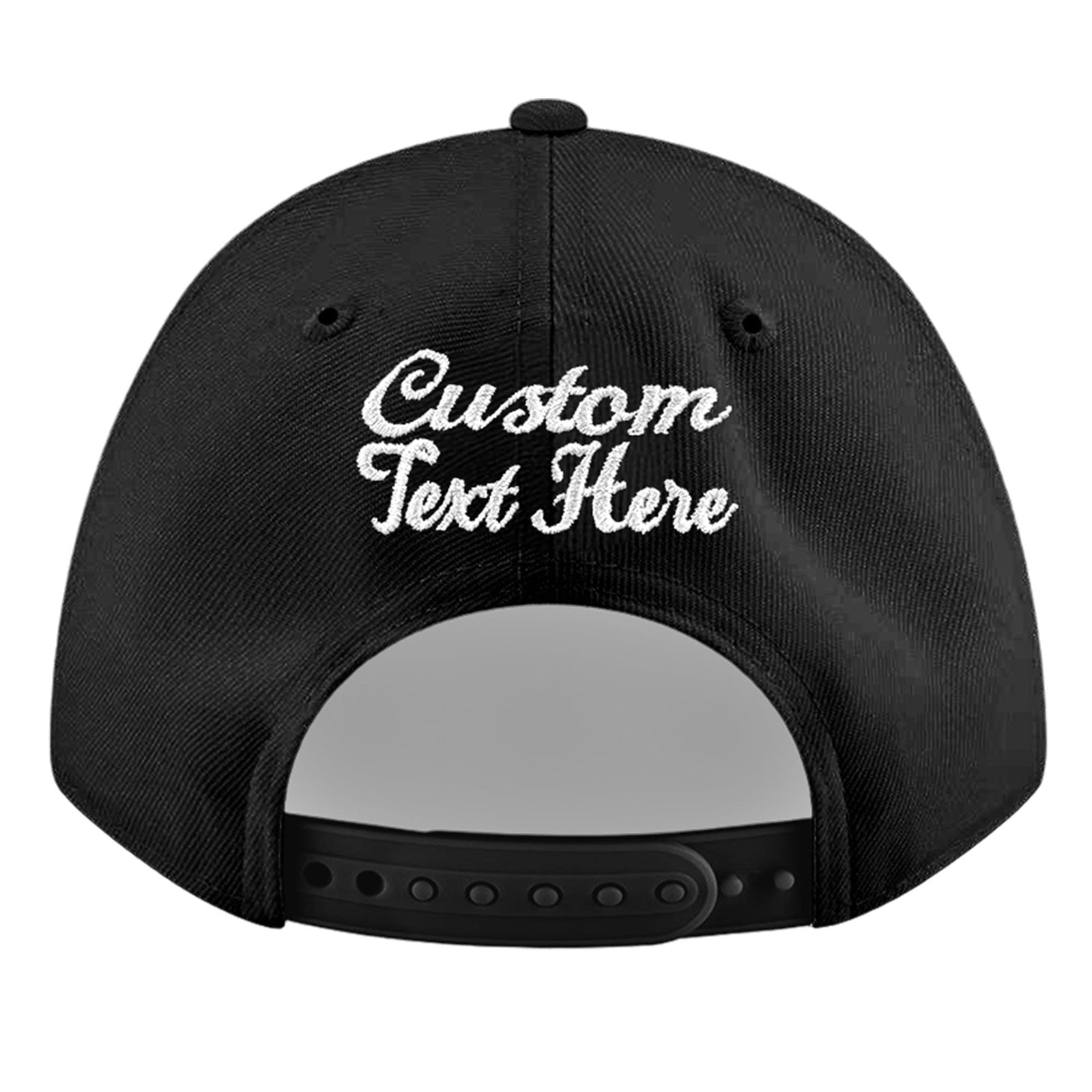 Custom Black 3D Puff Embroidery Flat Embroidery Casual Sport Baseball Cap