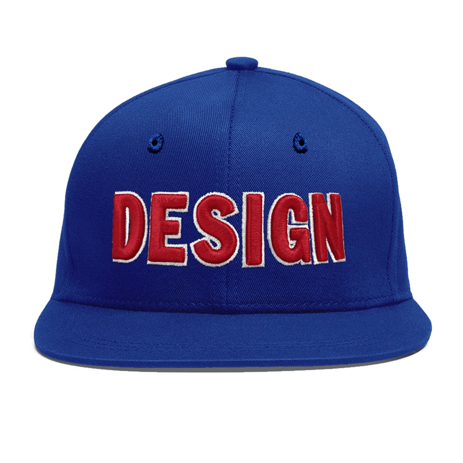 Custom Royal 3D Puff Embroidery Flat Embroidery Casual Sport Baseball Cap
