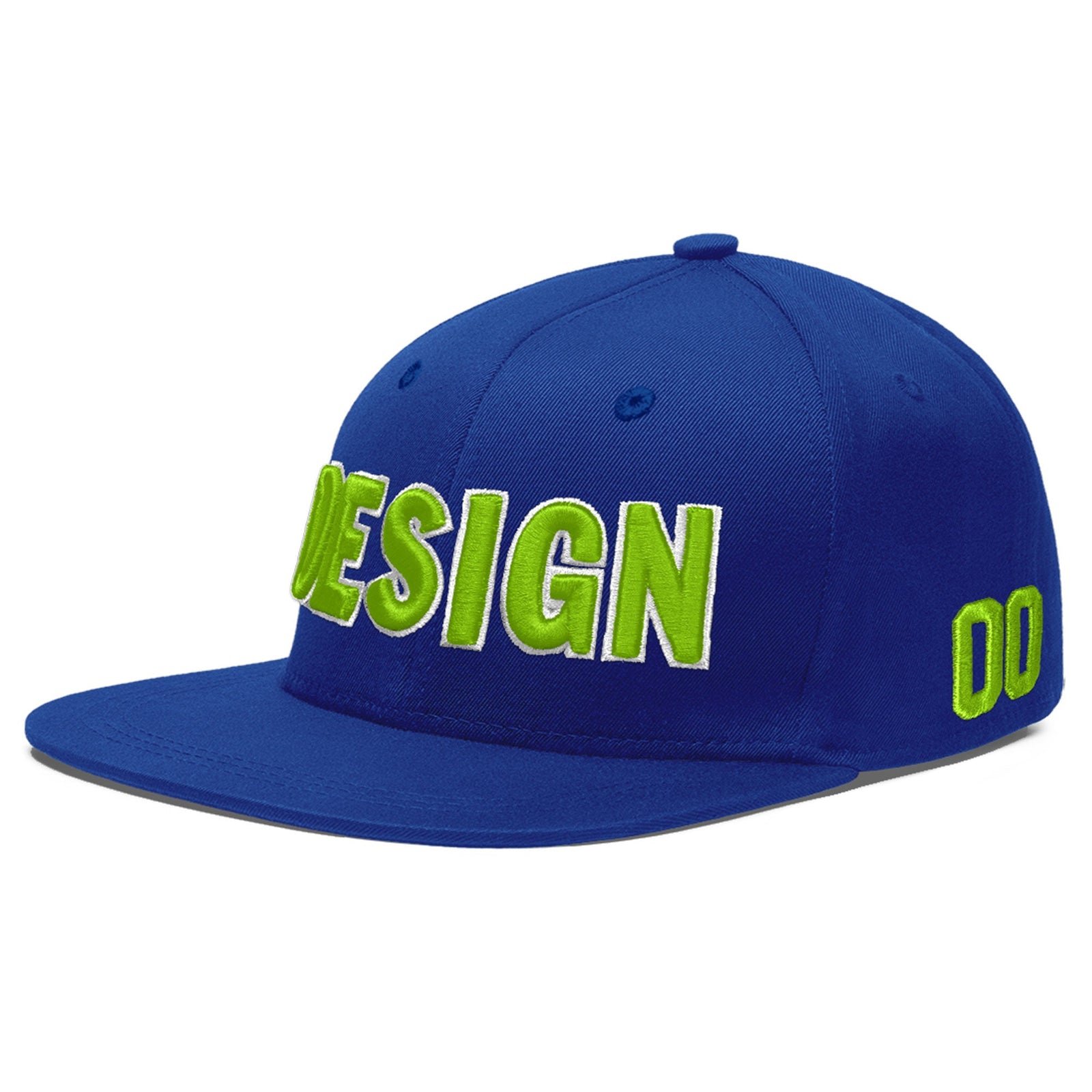 Custom Royal 3D Puff Embroidery Flat Embroidery Casual Sport Baseball Cap