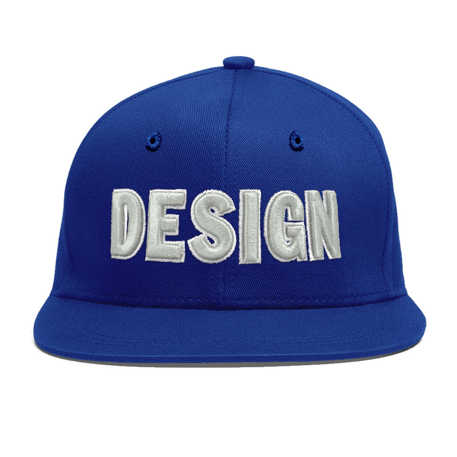 Custom Royal 3D Puff Embroidery Flat Embroidery Casual Sport Baseball Cap