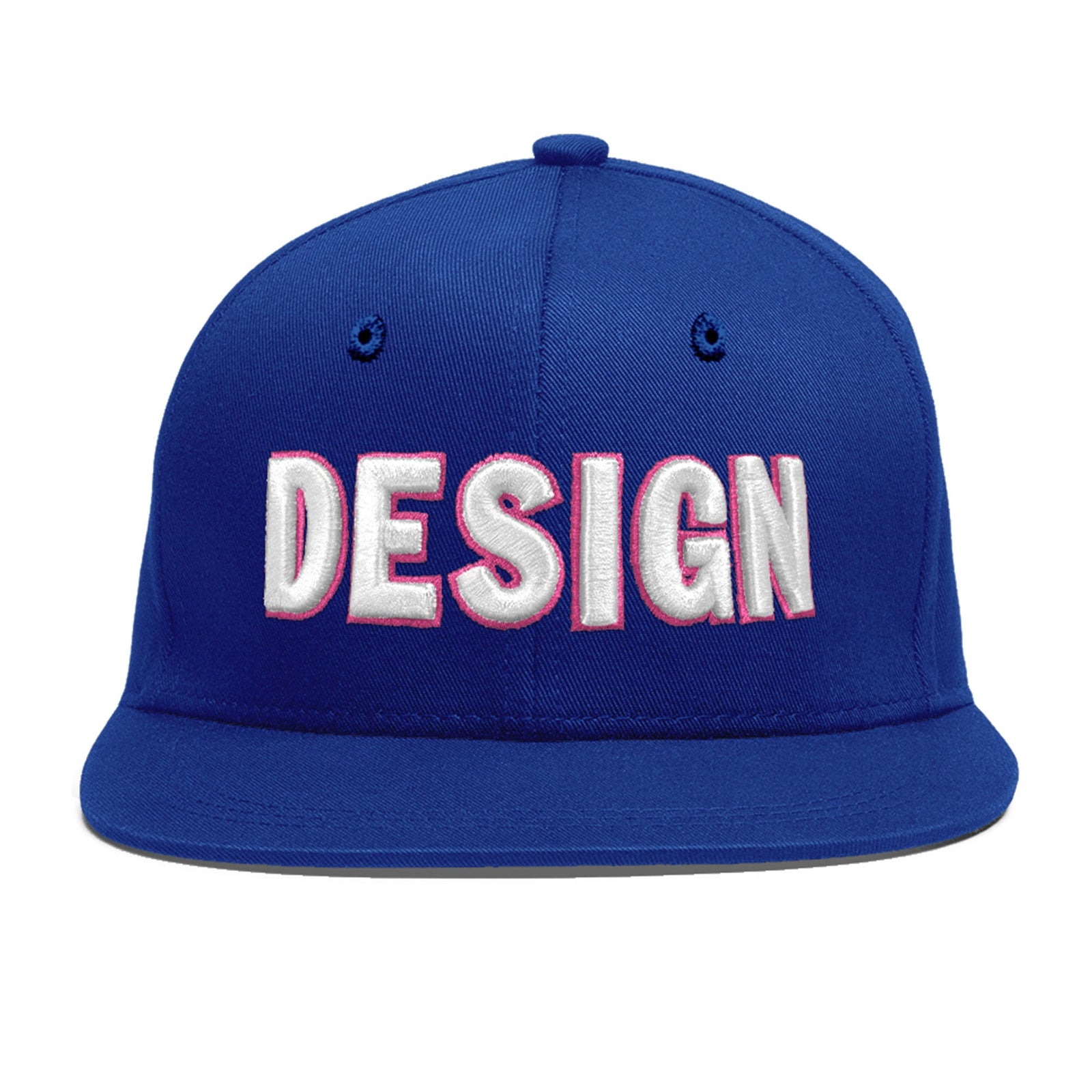 Custom Royal 3D Puff Embroidery Flat Embroidery Casual Sport Baseball Cap