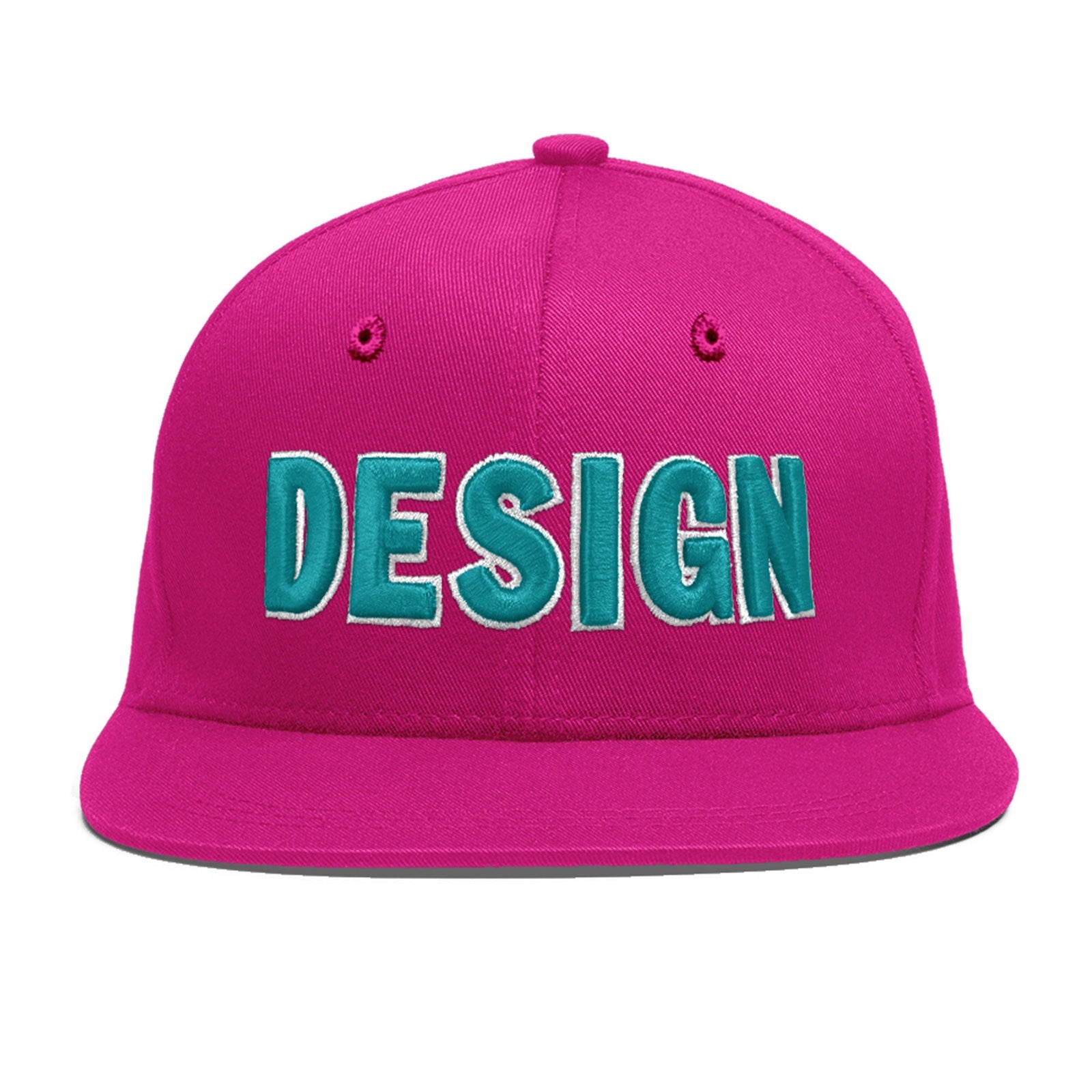 Custom Rose Red 3D Puff Embroidery Flat Embroidery Casual Sport Baseball Cap