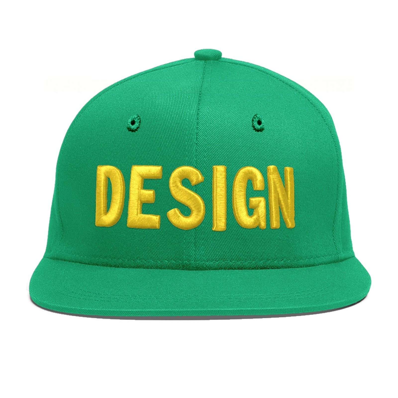 Custom Aqua 3D Puff Embroidery Flat Embroidery Casual Sport Baseball Cap