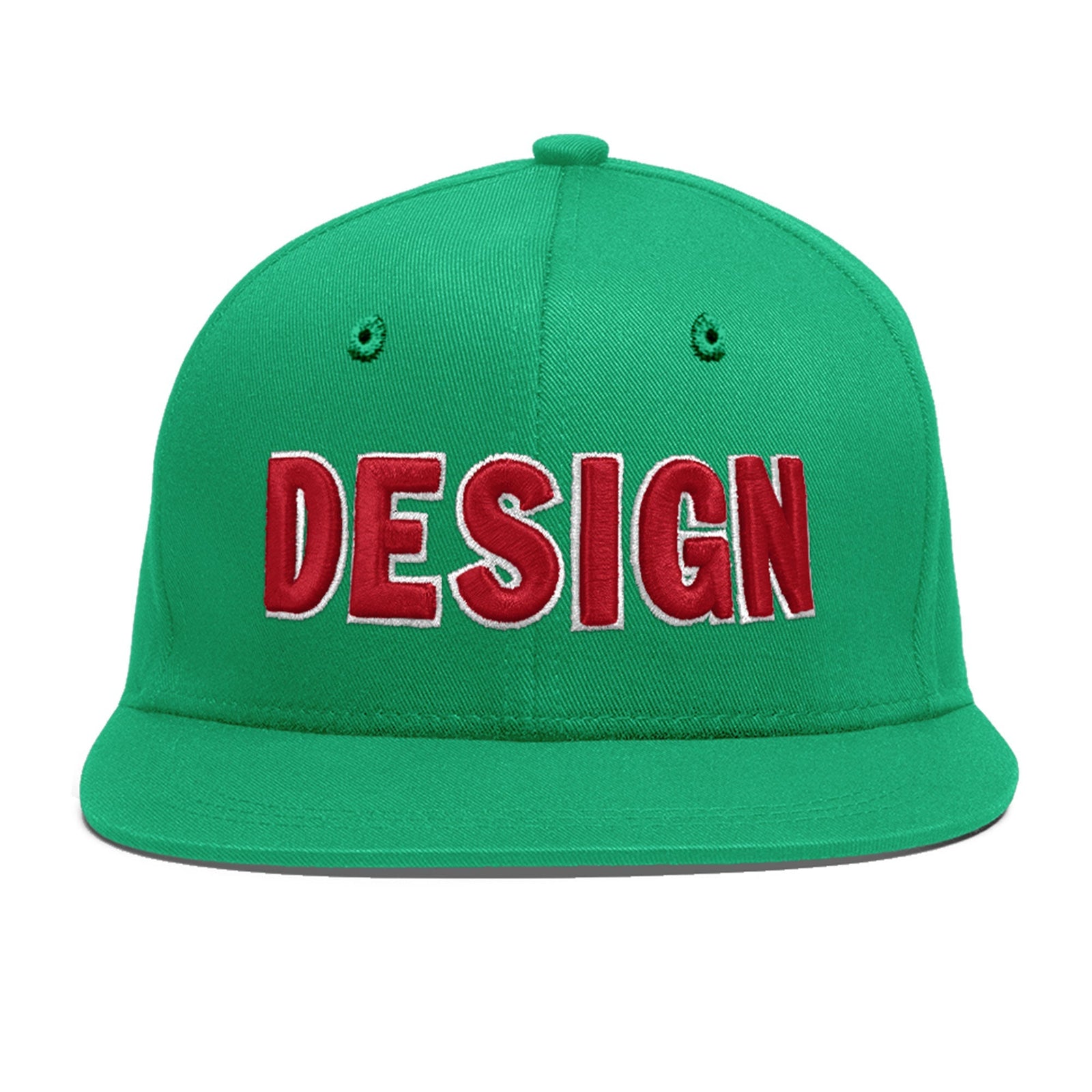 Custom Aqua 3D Puff Embroidery Flat Embroidery Casual Sport Baseball Cap