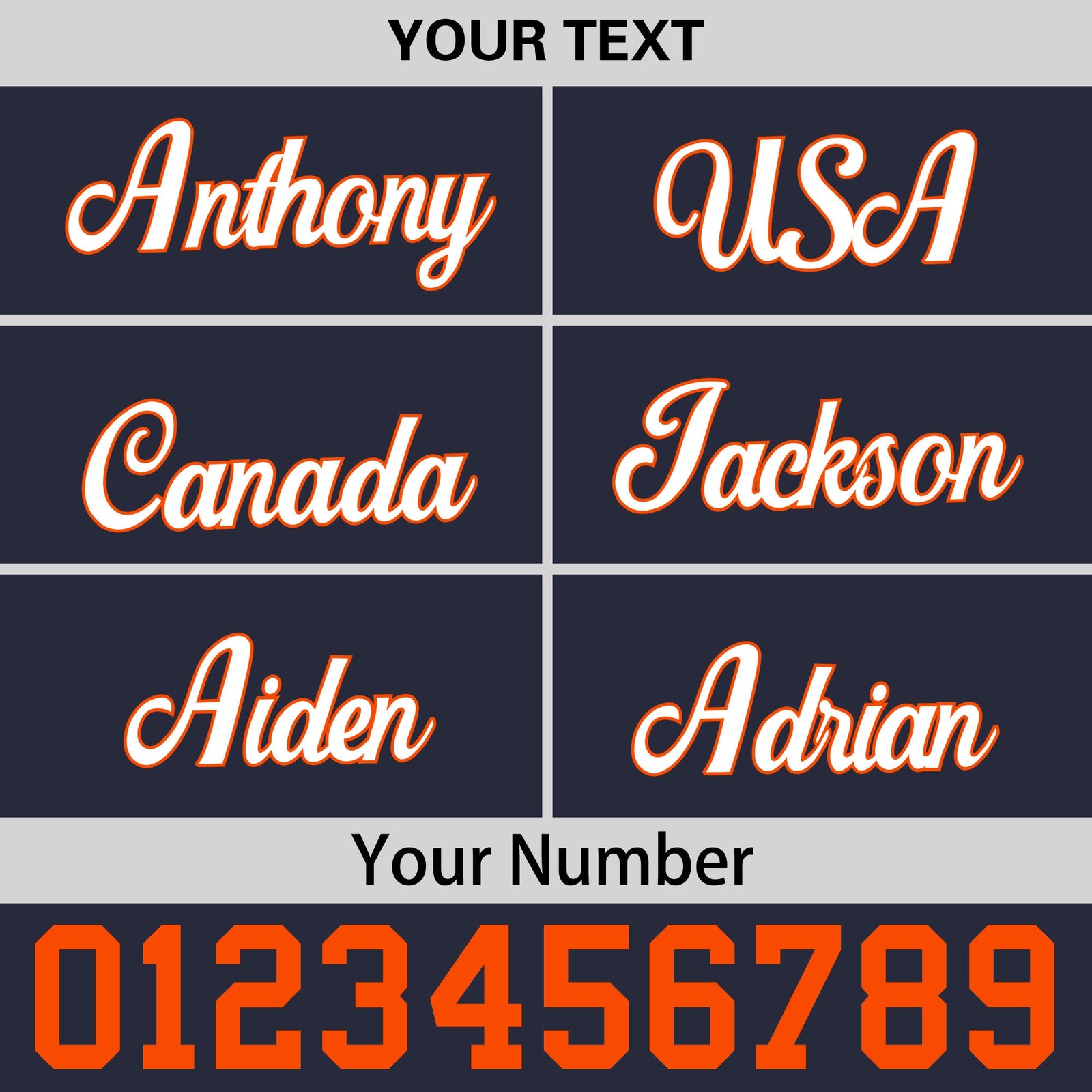 Custom Navy Orange 3D Puff Embroidery Flat Embroidery Casual Sport Baseball Cap