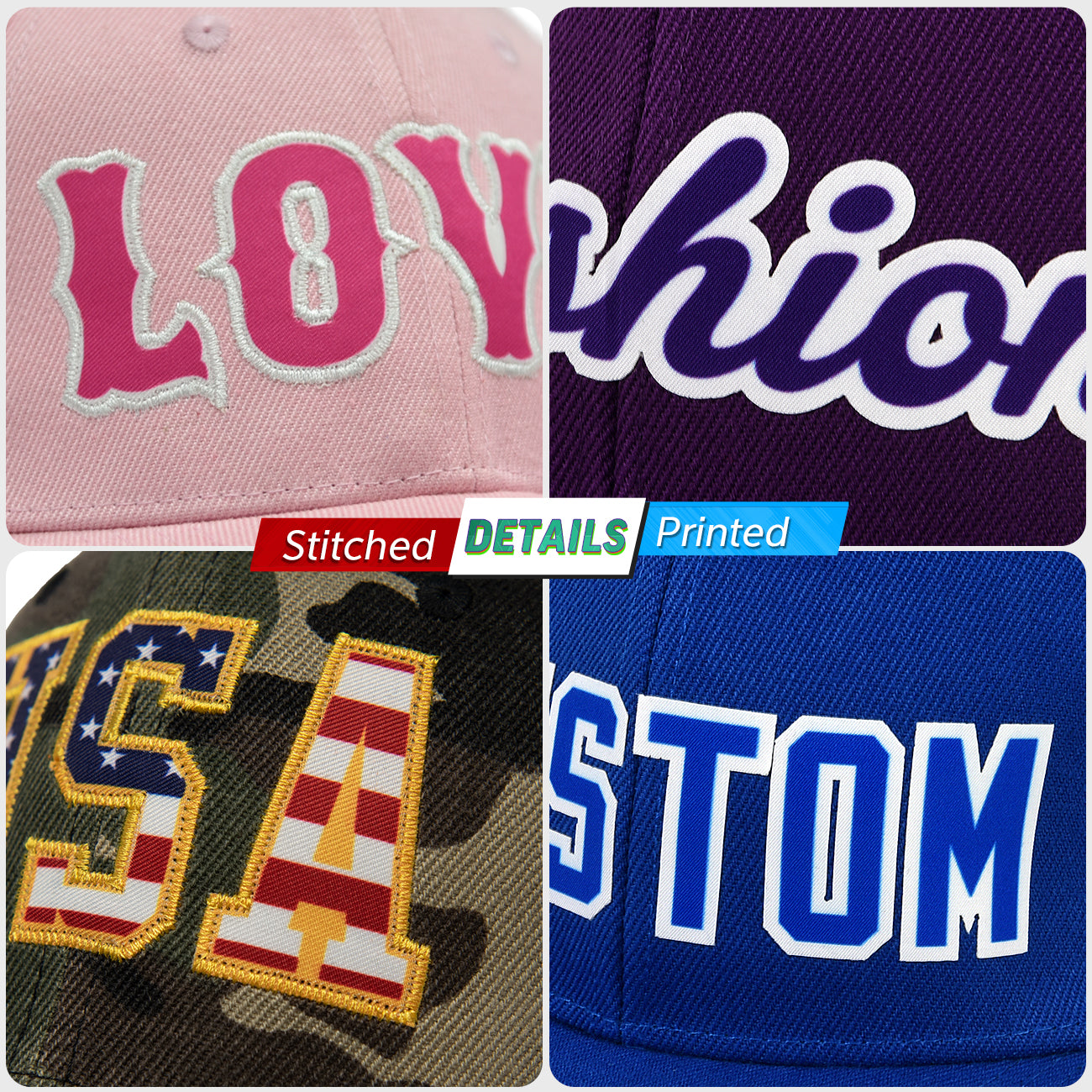 Custom Crimson Black White Orange 3D Puff Embroidery Flat Embroidery Casual Sport Baseball Cap