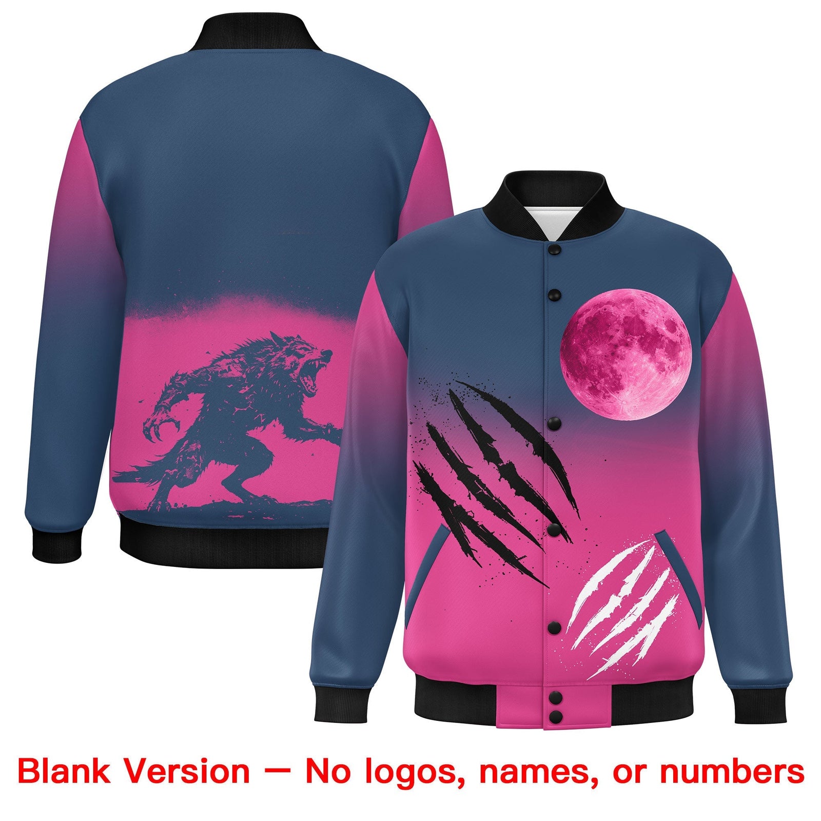 Custom Midnight Blue Rose Red Black skeleton Halloween Graffiti Pattern Stretch Fabric Jacket| KXKSHOP