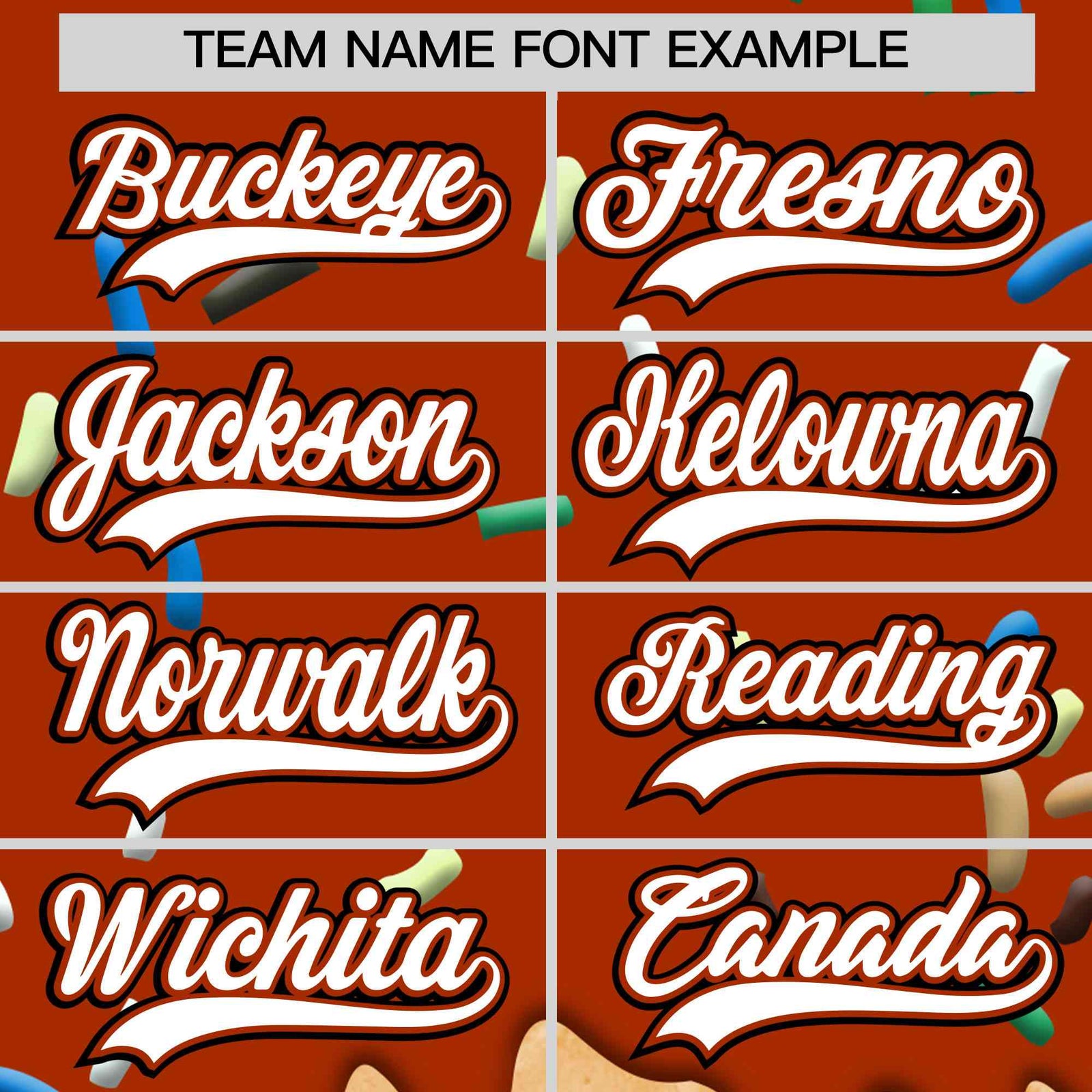 Custom Dark Orange Ice Cream Cone Graffiti Pattern Full-Snap Varsity Letterman Jackets