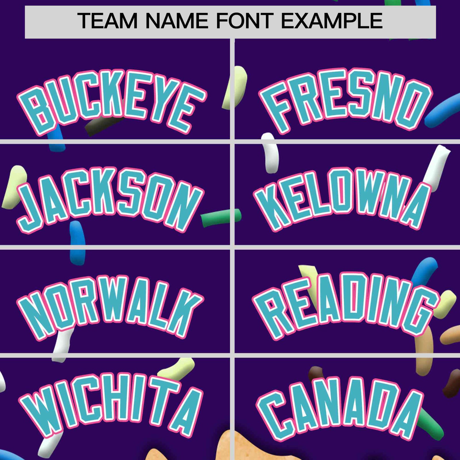 Custom Purple Ice Cream Cone Graffiti Pattern Full-Snap Varsity Letterman Jackets