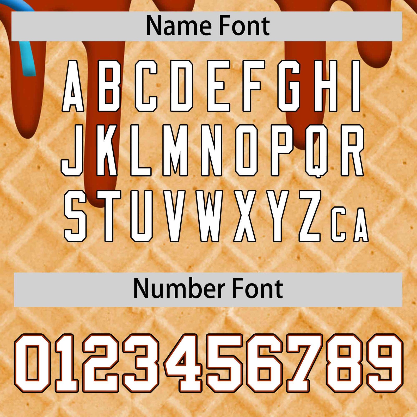 Custom Dark Orange Ice Cream Cone Graffiti Pattern Full-Snap Varsity Letterman Jackets| KXKSHOP