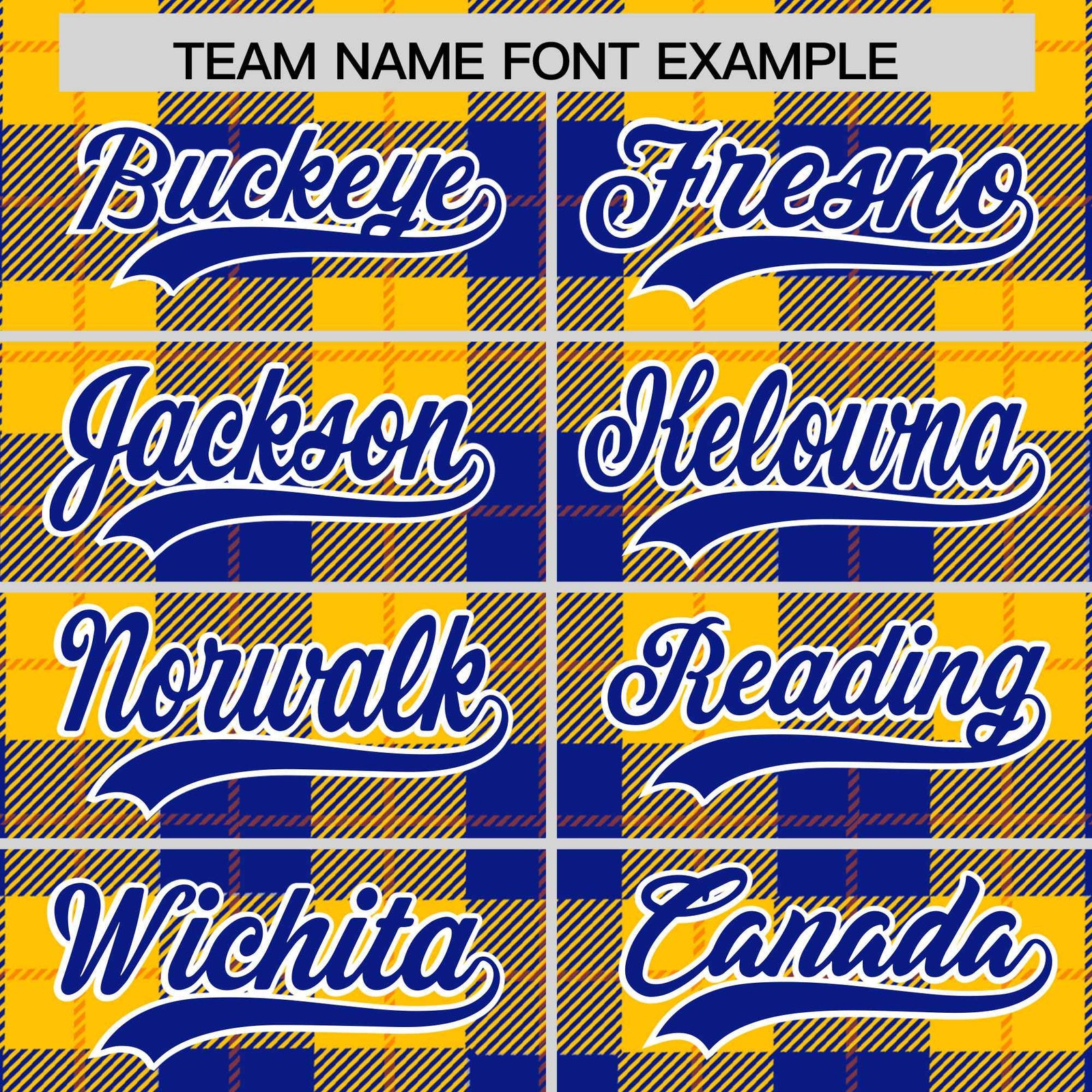 Custom Yellow Royal-Orange Varsity Full-Snap Plaid Pattern Letterman Baseball Jacket