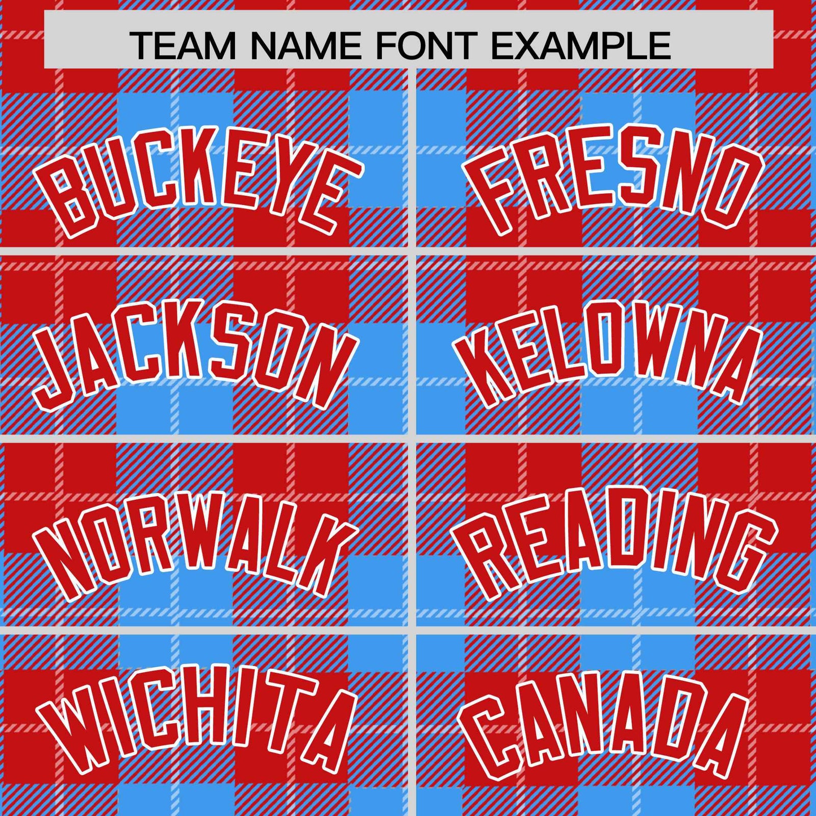 Custom Powder Blue Red-White Varsity Full-Snap Plaid Pattern Letterman Baseball Jacket