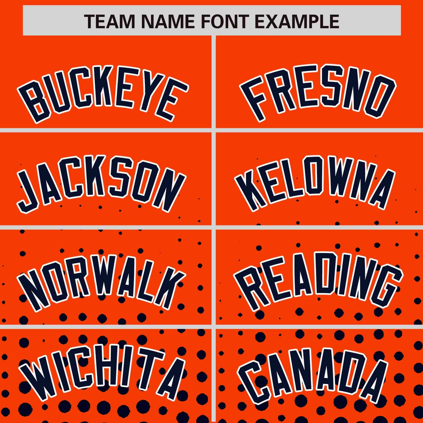 Custom Orange Navy Gradient Varsity Full-Snap Polka Dot Pattern Letterman Baseball Jacket