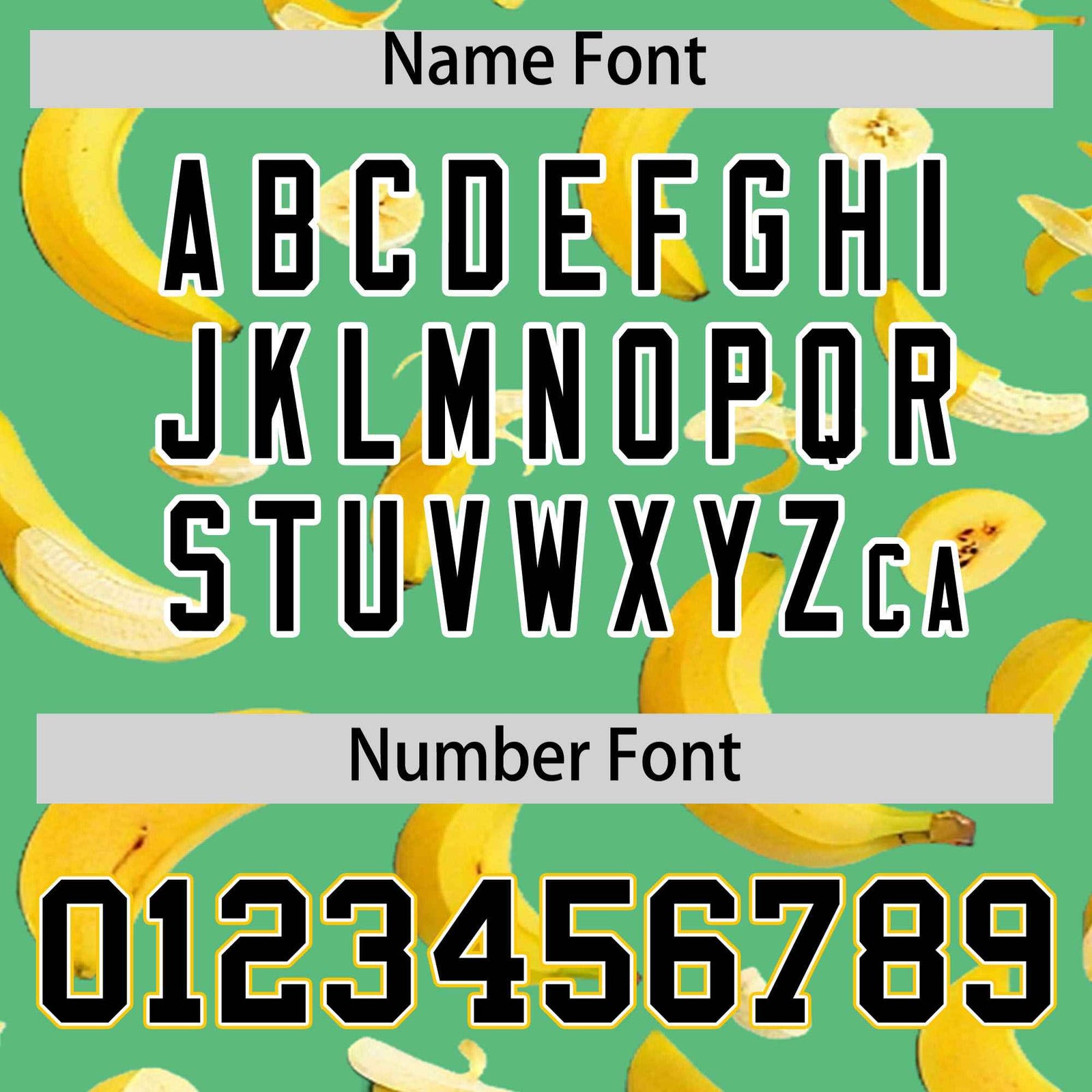 Custom Neon Green Varsity Full-Zip Banana Pattern Letterman Bomber Jacket | Graffiti Pattern | Embroidery&Dye-sublimation printing | KXKSHOP