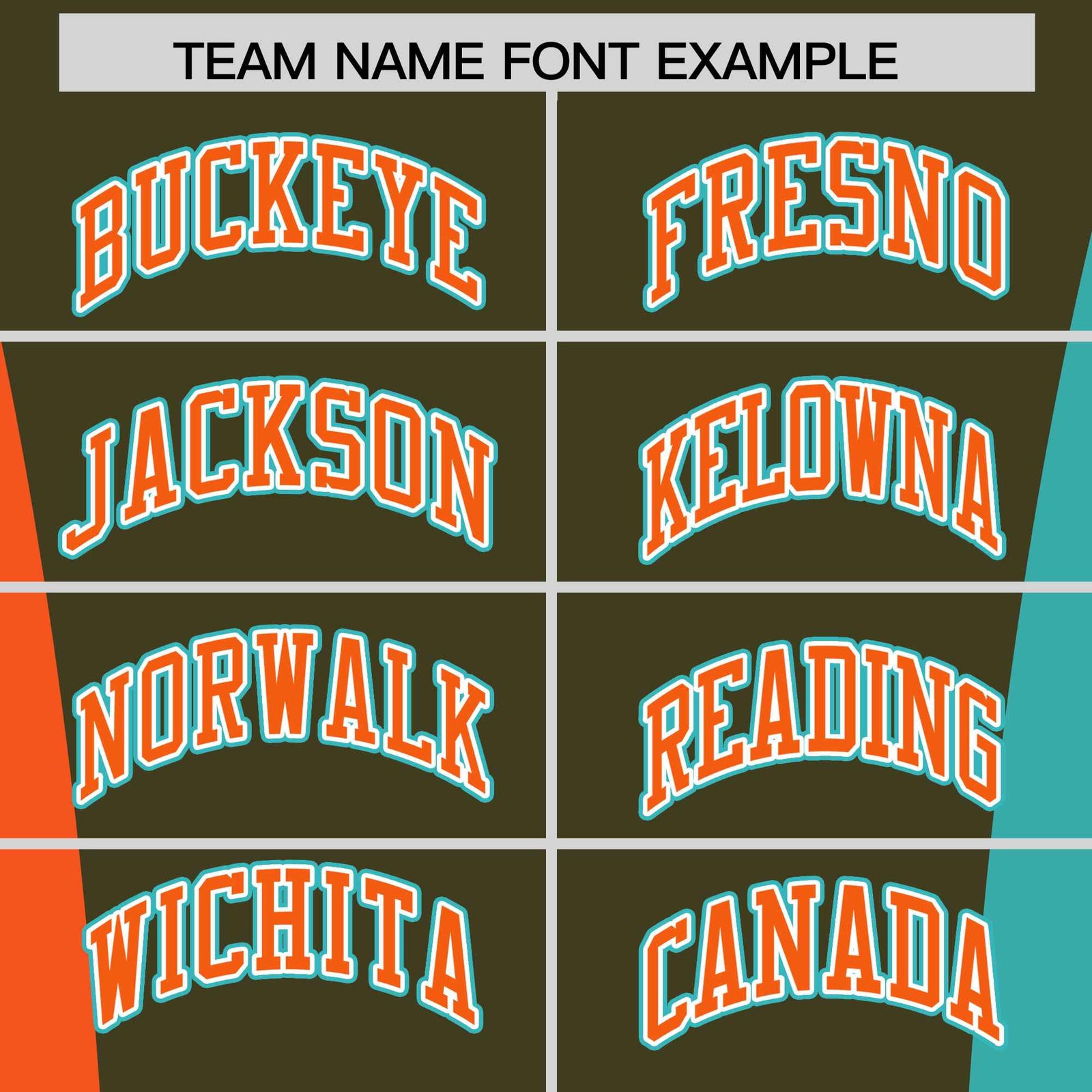 Custom Olive Orange Teal Personalization Varsity Full-Snap Three Color Blocks Letterman Jacket
